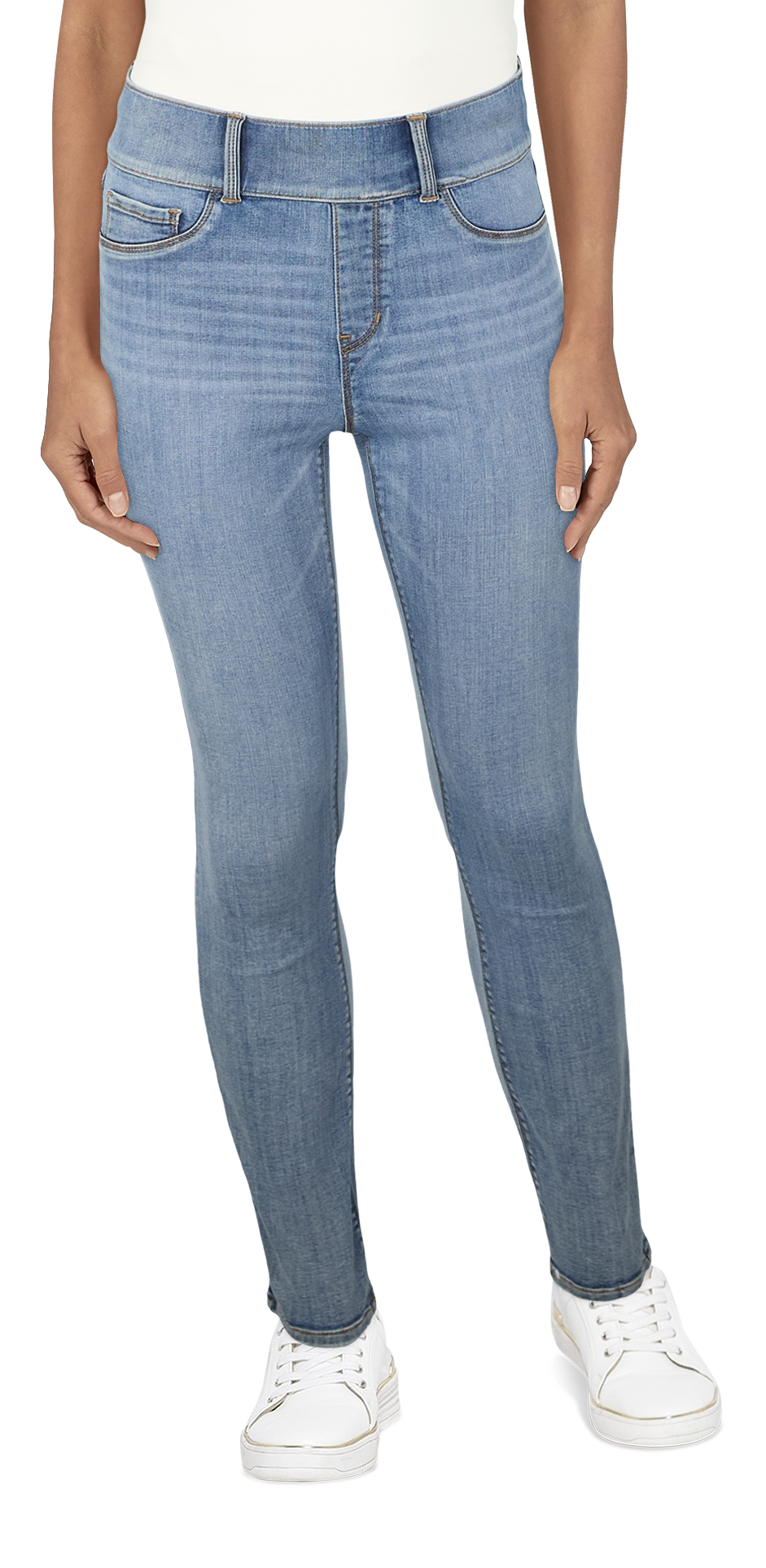 Image of Natural Reflections Lucy Denim Jeggings for Ladies - Light Wash - XL