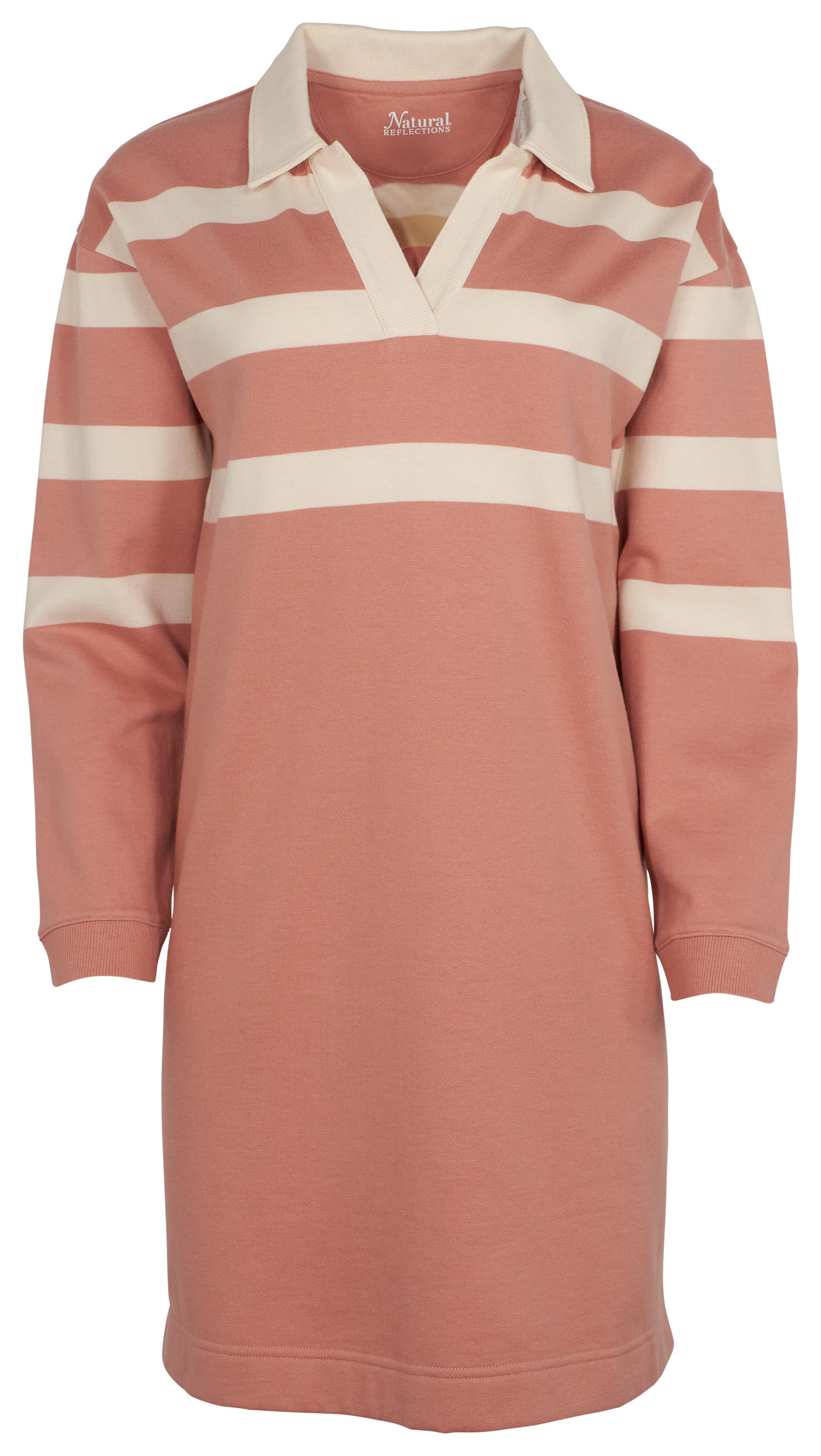 Image of Natural Reflections Rugby Harbor Dress - Cameo Brown