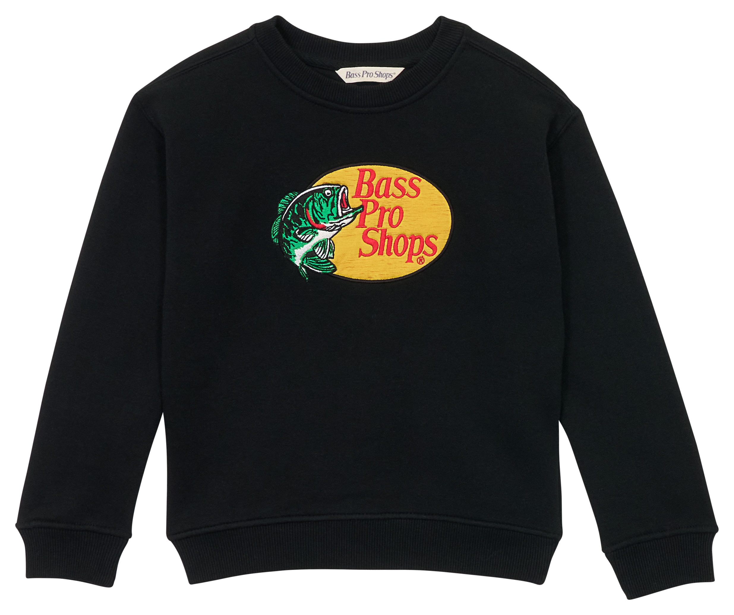 Image of Bass Pro Shops Crew-Neck Sweatshirt for Toddlers - Black - 4T