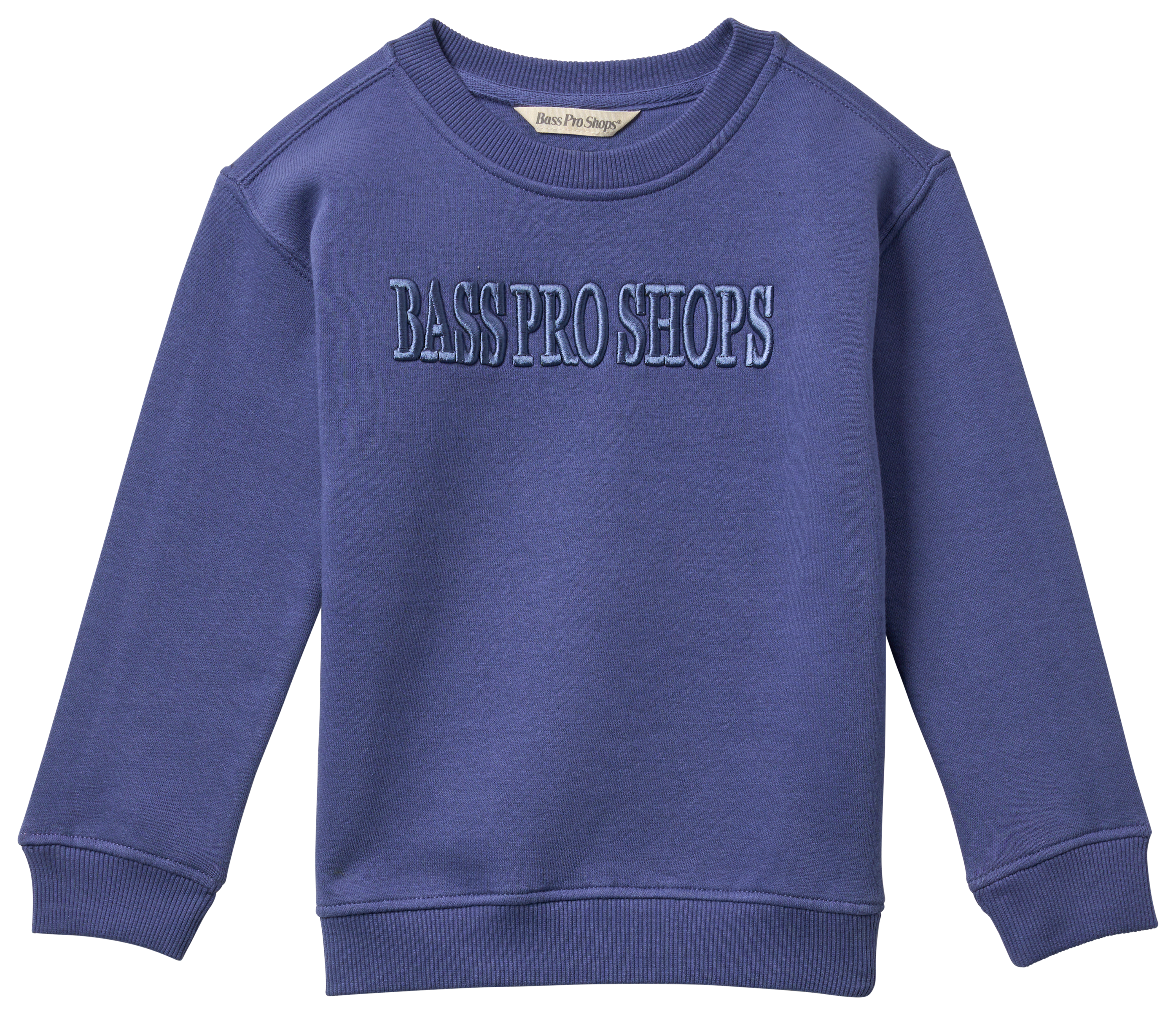 Image of Bass Pro Shops Embroidered Crew-Neck Sweatshirt for Toddlers - Skipper Blue