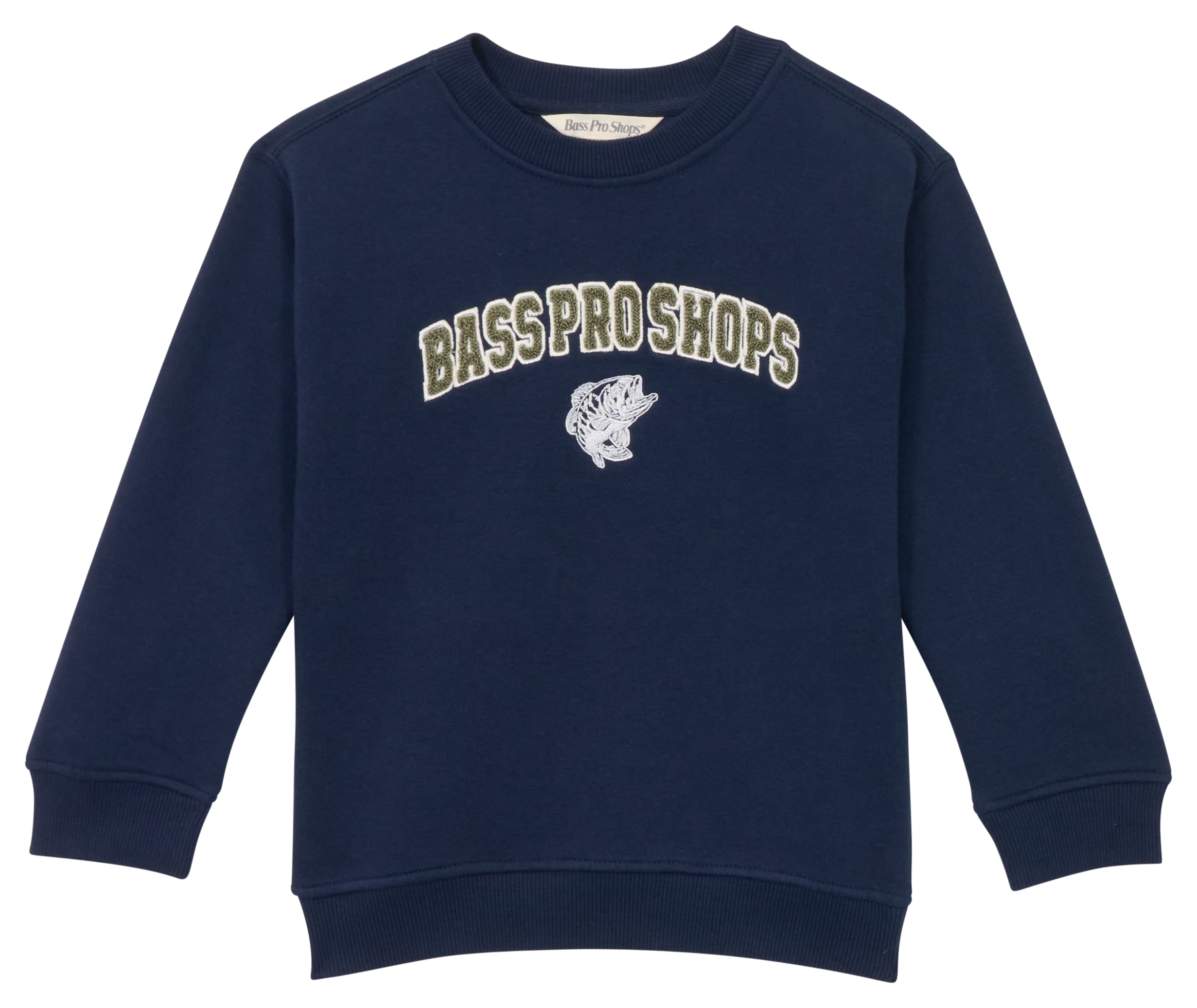 Image of Bass Pro Shops Vintage Crew-Neck Sweatshirt for Toddlers - Navy