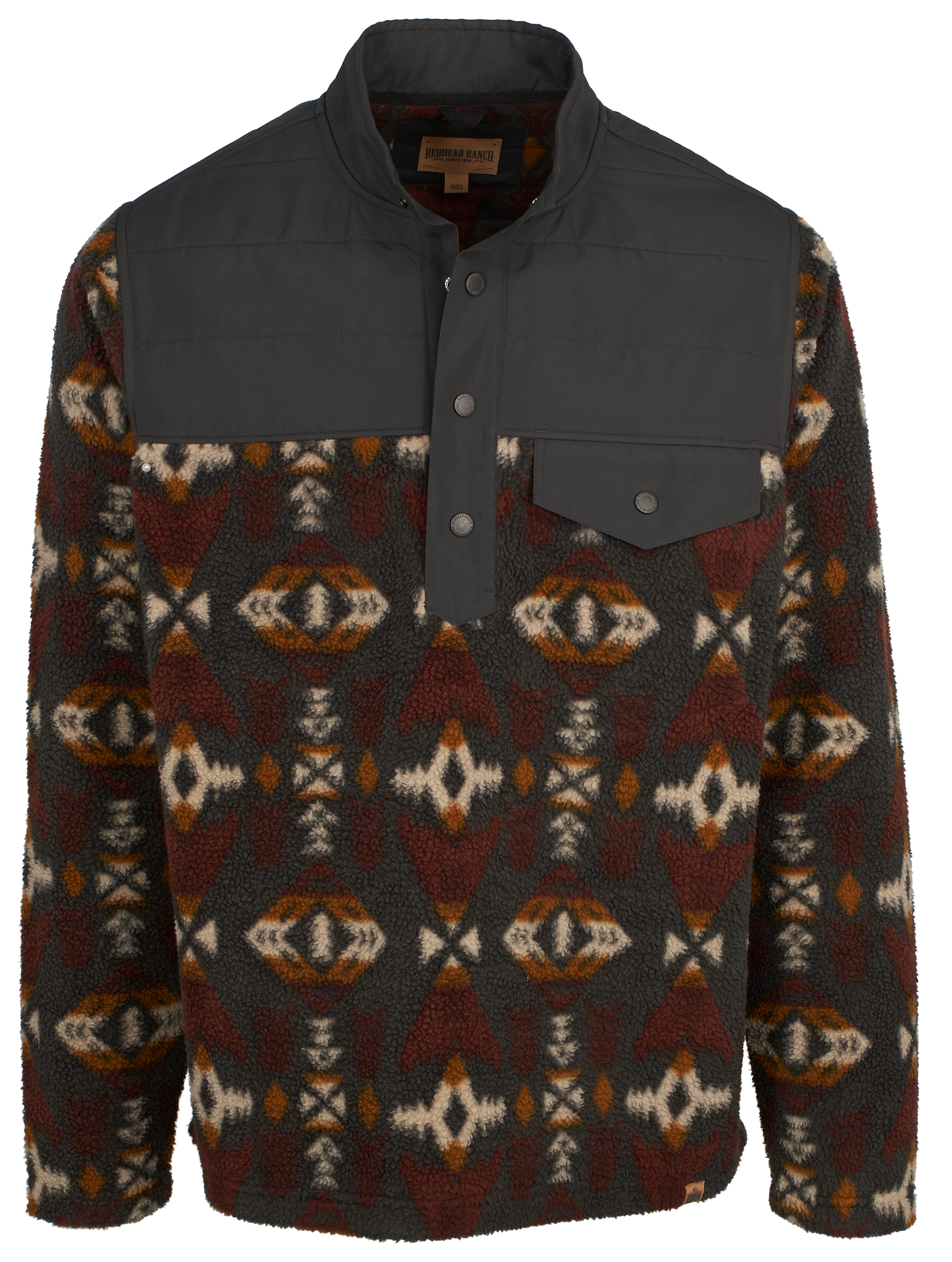 Image of RedHead Ranch Fleece Long-Sleeve Pullover - Raven - M