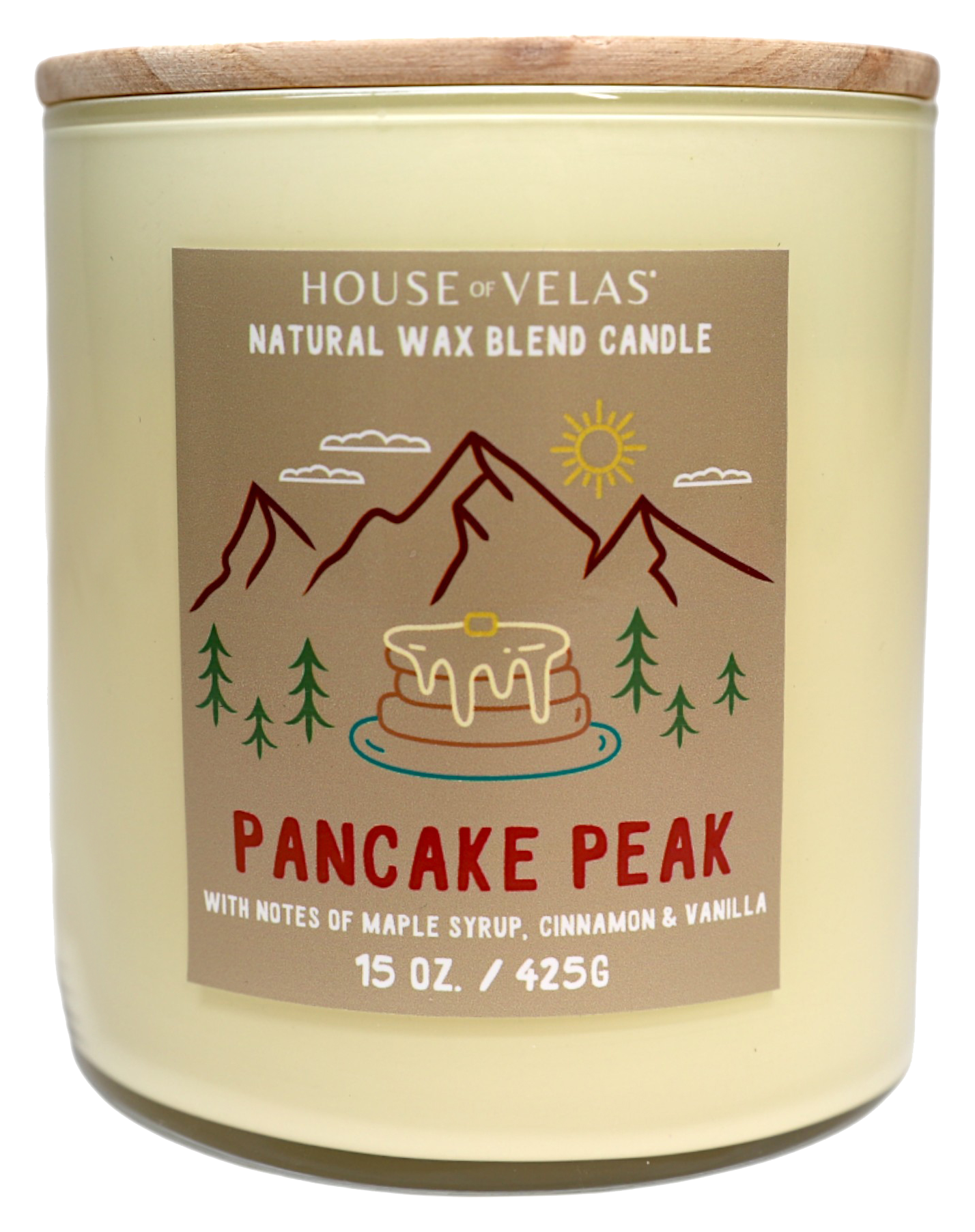 Image of House of Velas 2-Wick Natural Wax Blend Candle - Pancake Peak