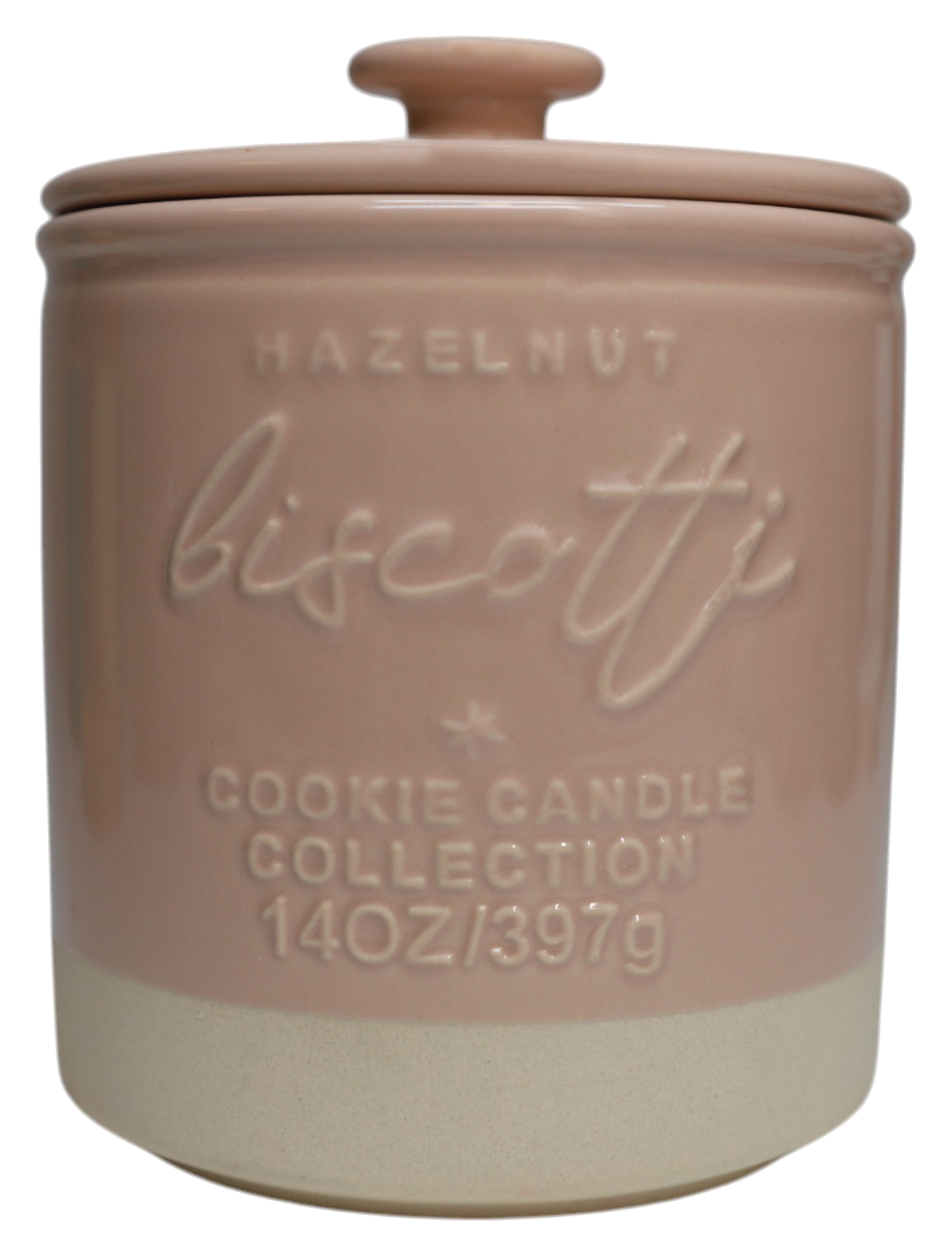 Image of House of Velas Single-Wick Cookie Jar Candle - Hazelnut Biscotti