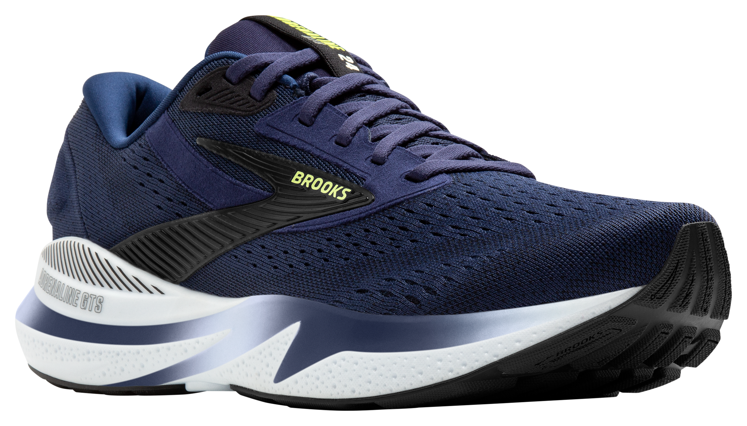 Image of Brooks Adrenaline GTS 24 Running Shoes for Men - Peacoat/Black/Sharp Green - 11M