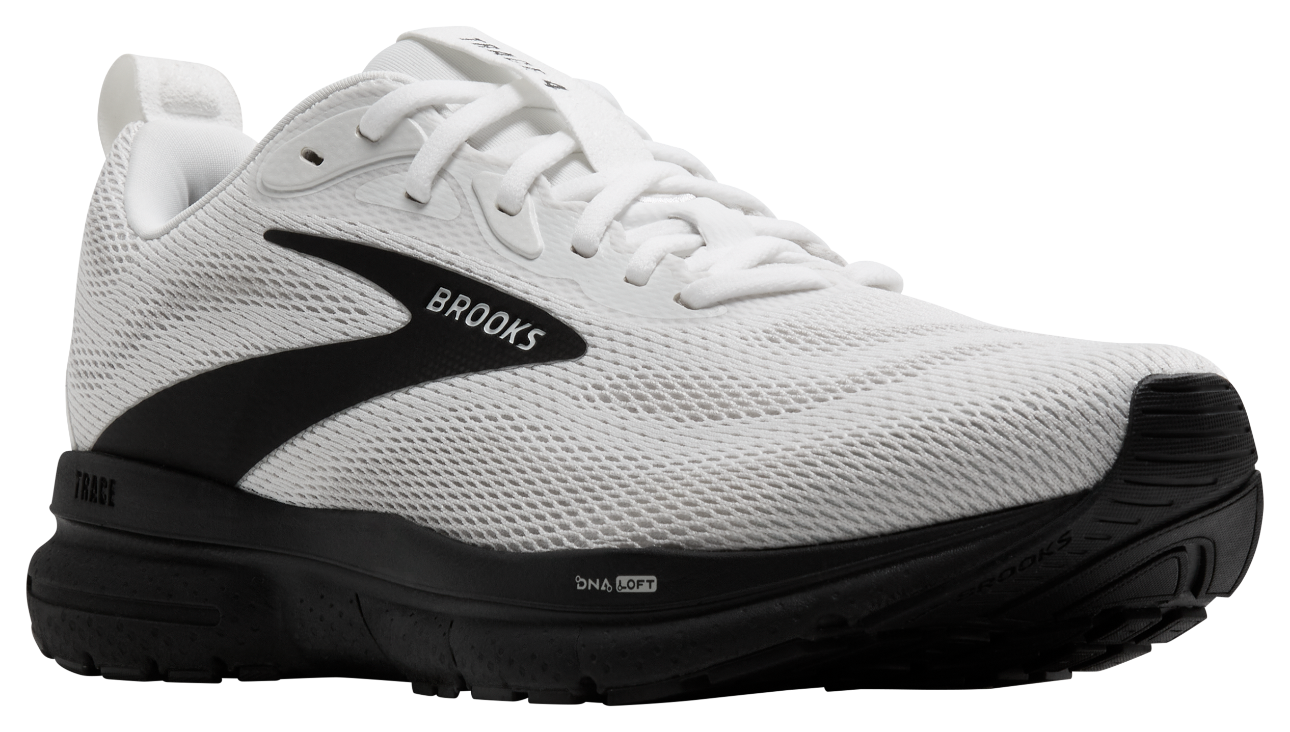 Image of Brooks Trace 4 Hiking Shoes for Men - Bright White/Oyster/Black - 10M