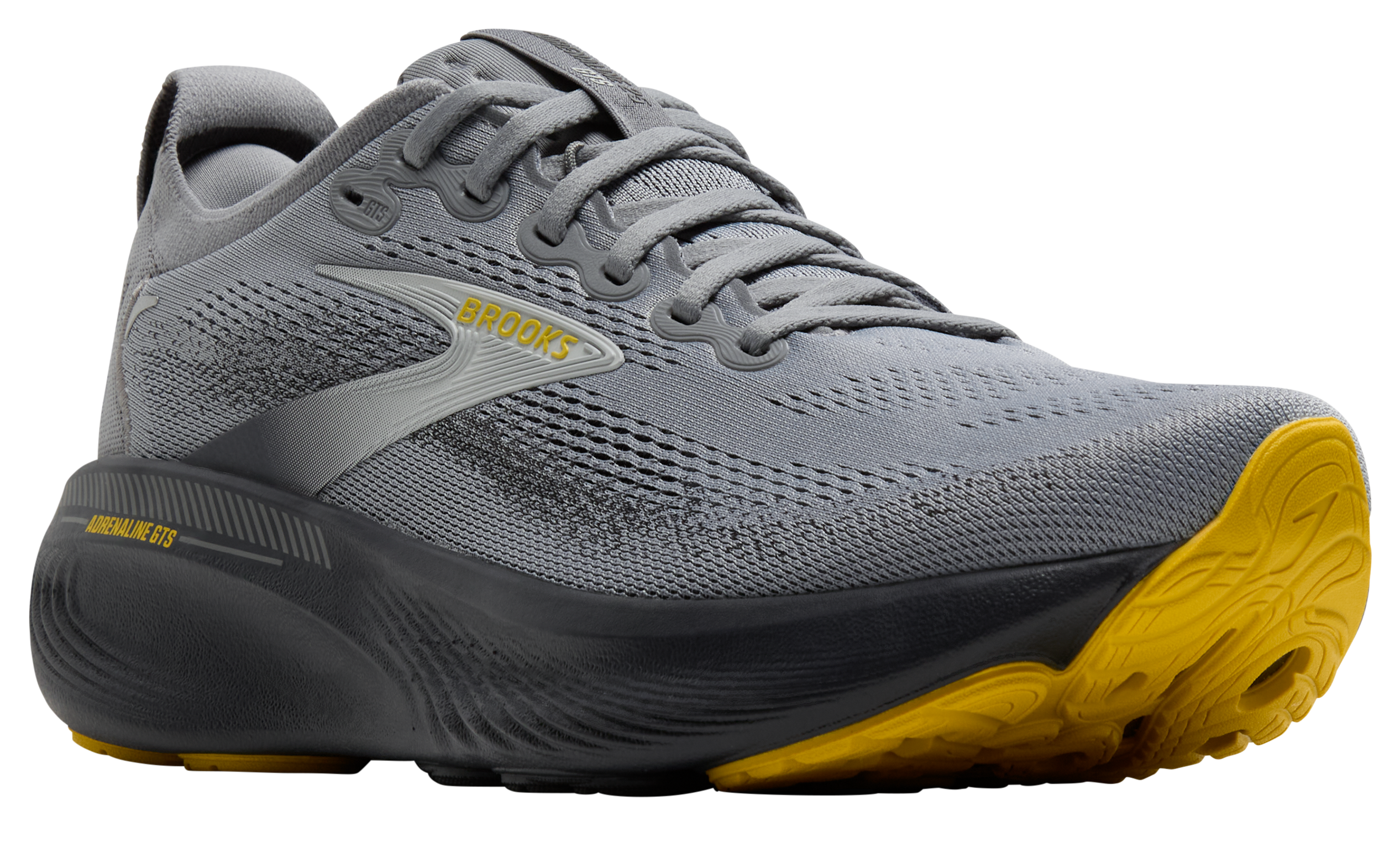 Image of Brooks Adrenaline GTS 25 Running Shoes for Men - Primer Grey/Ebony/Jasmine