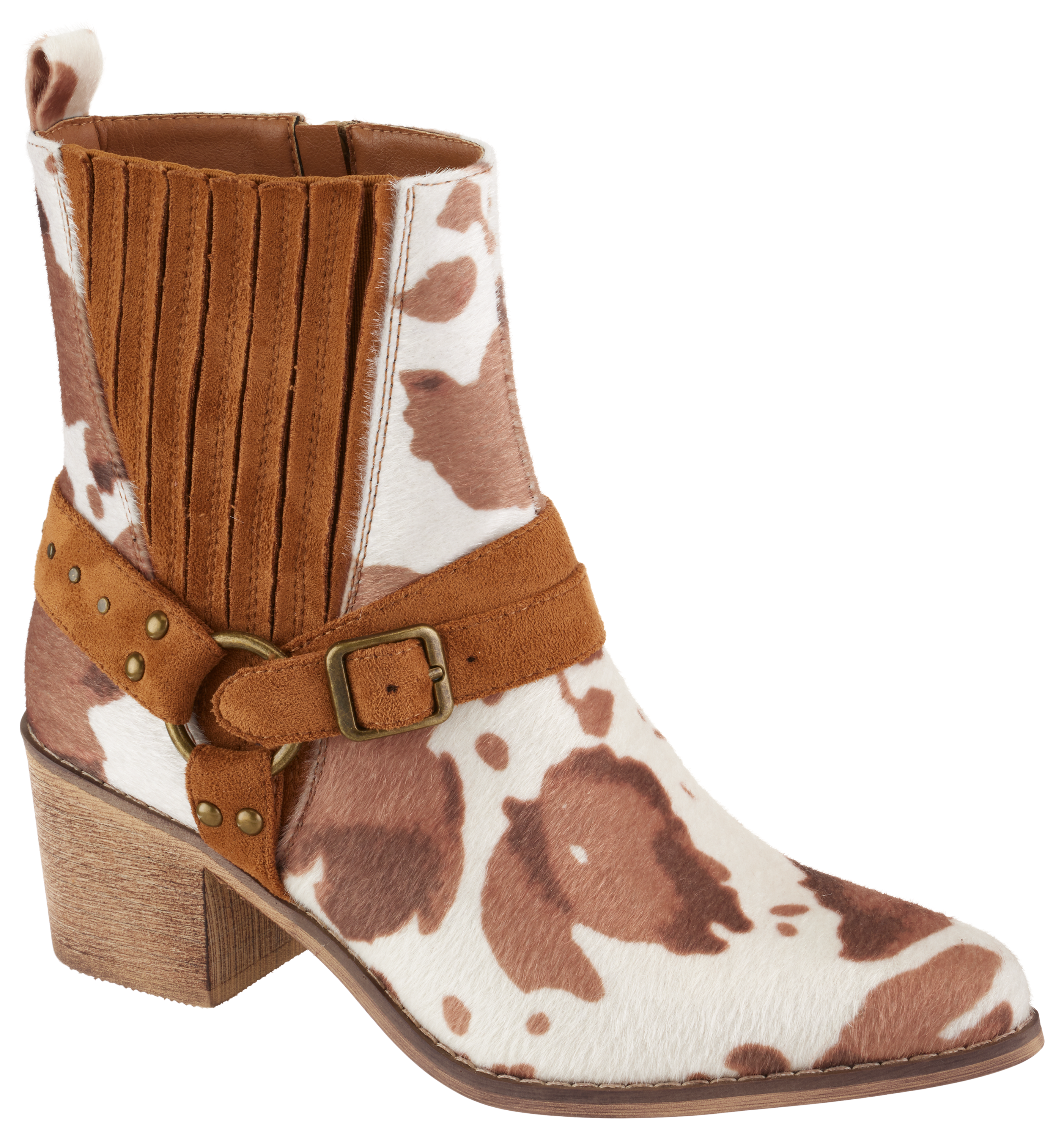 Image of Natural Reflections West Side-Zip Boots - Beige - 7M