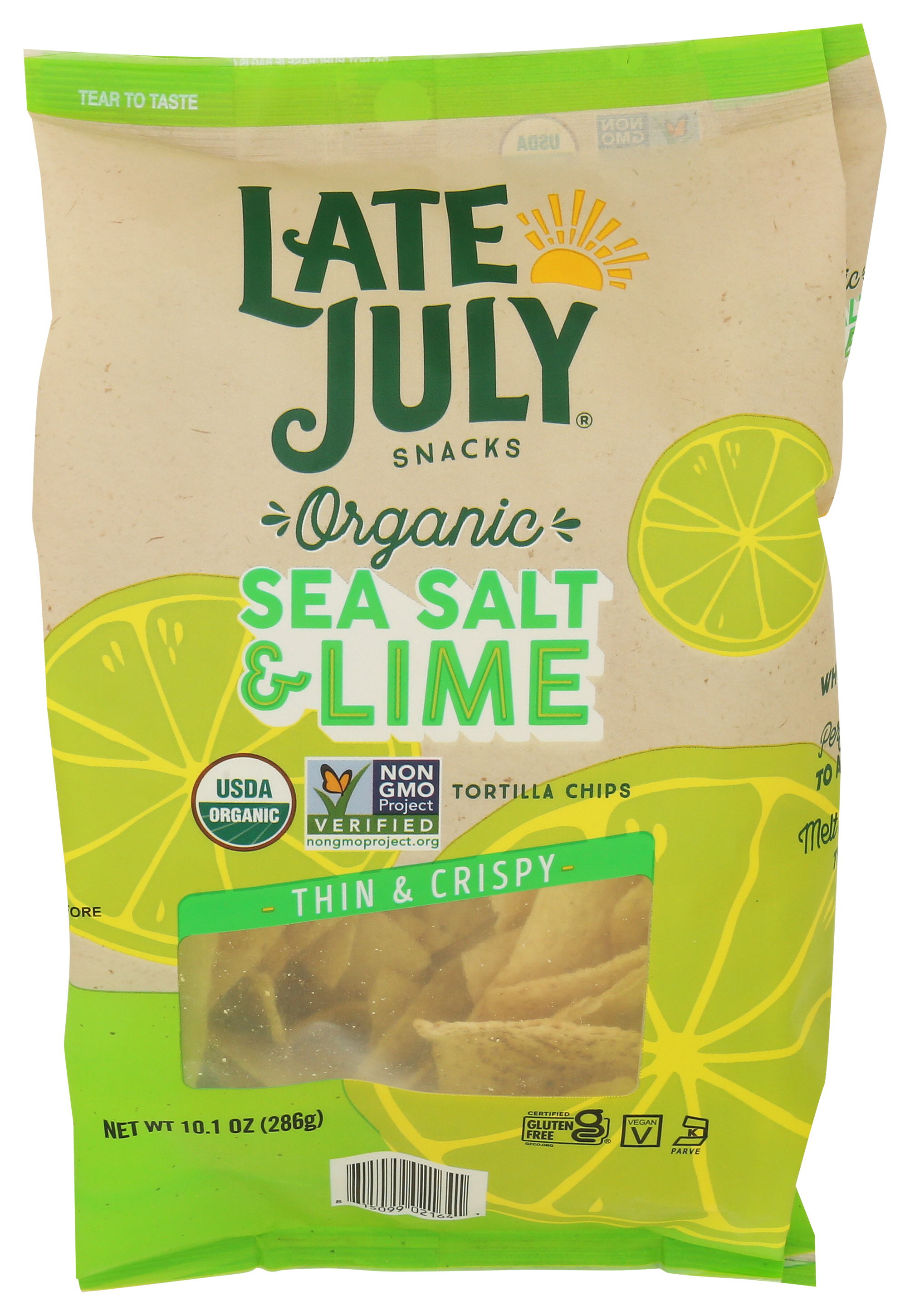Image of Late July Sea Salt And Lime Thin Tortilla Chips