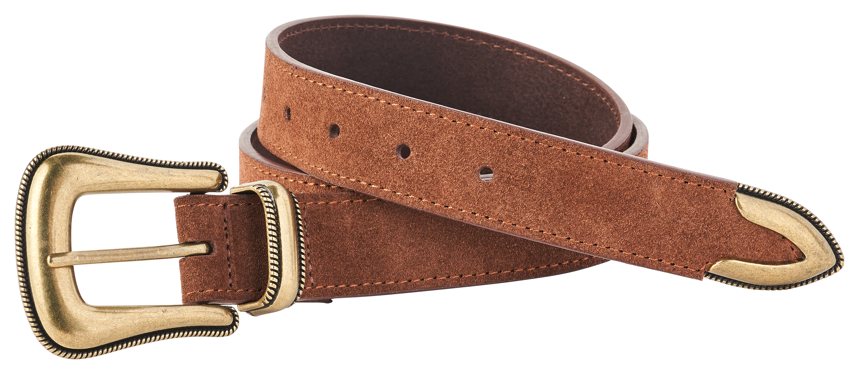 Image of Natural Reflections Suede Western Leather Belt
