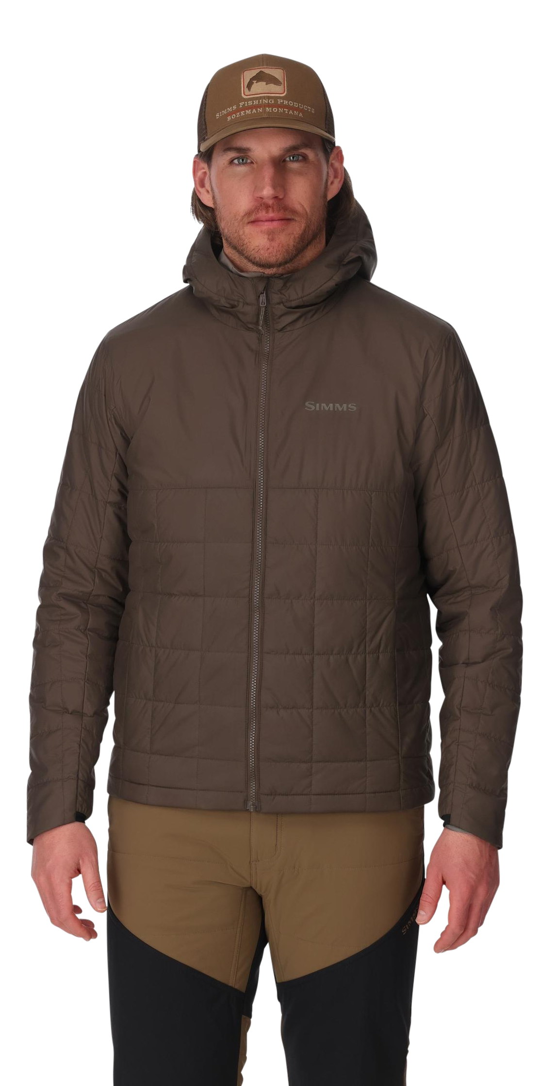 Image of Simms Midstream Insulated Hooded Jacket for Men - Hickory - L