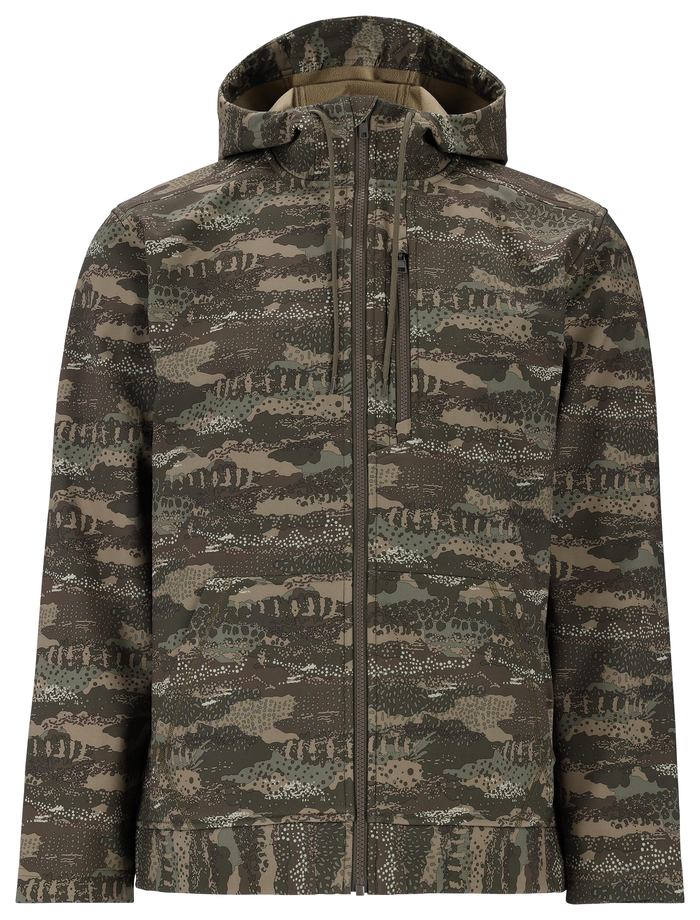 Image of Simms Rogue Full-Zip Long-Sleeve Hoodie for Men - Shroud Loden