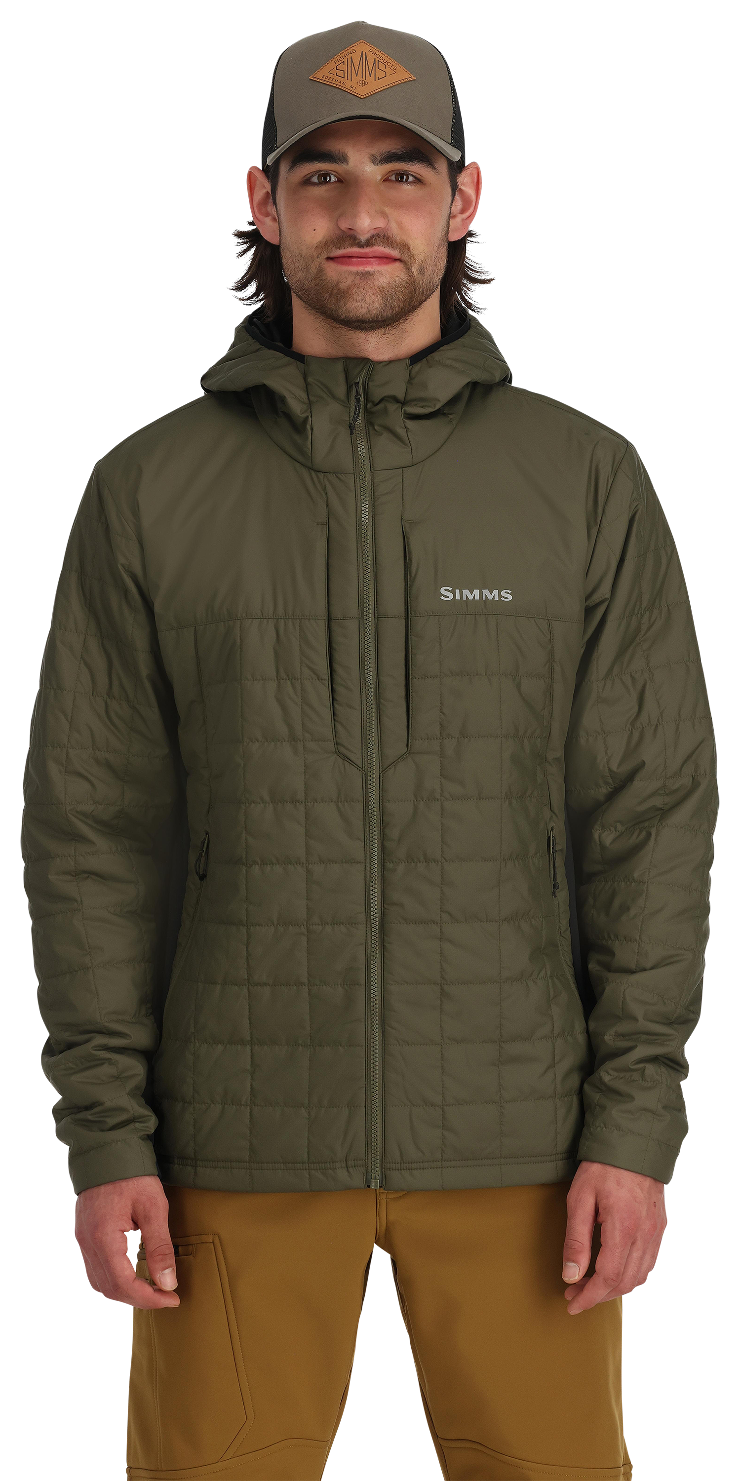 Image of Simms Fall Run Hybrid Hoodie for Men - Loden - XL