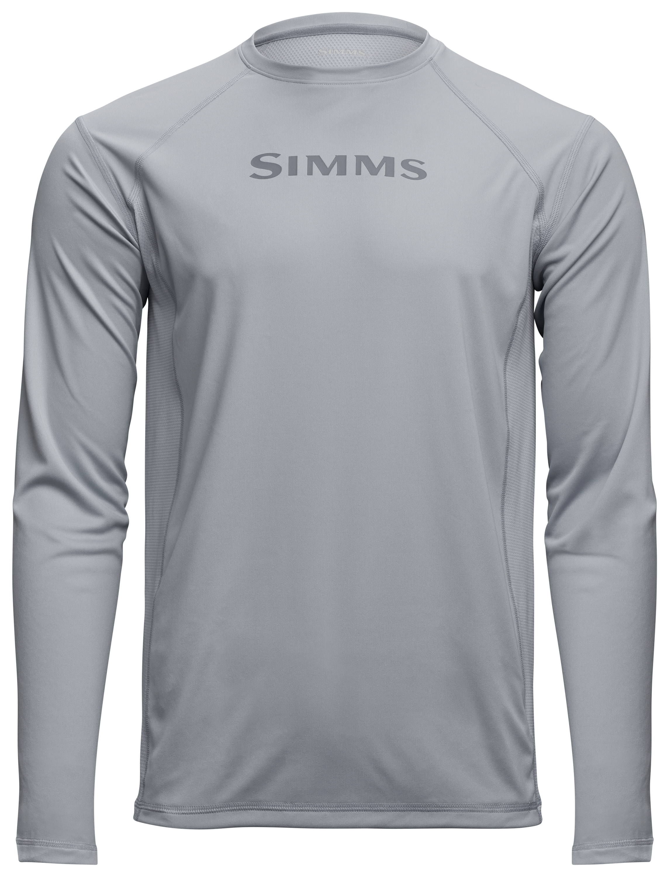 Image of Simms Challenger Solar Long-Sleeve Crew for Men - Sterling - M