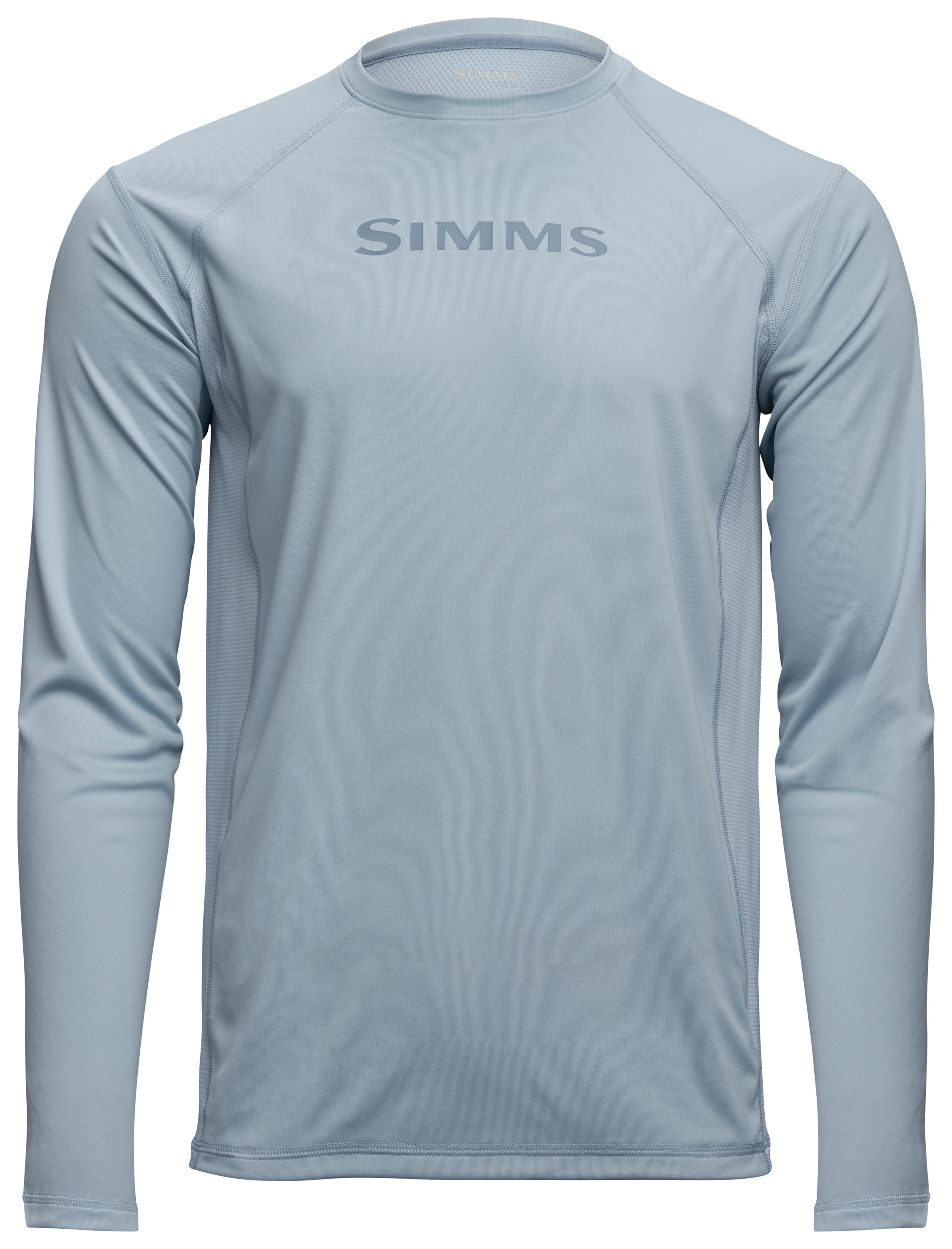 Image of Simms Challenger Solar Long-Sleeve Crew for Men - Steel Blue - XL