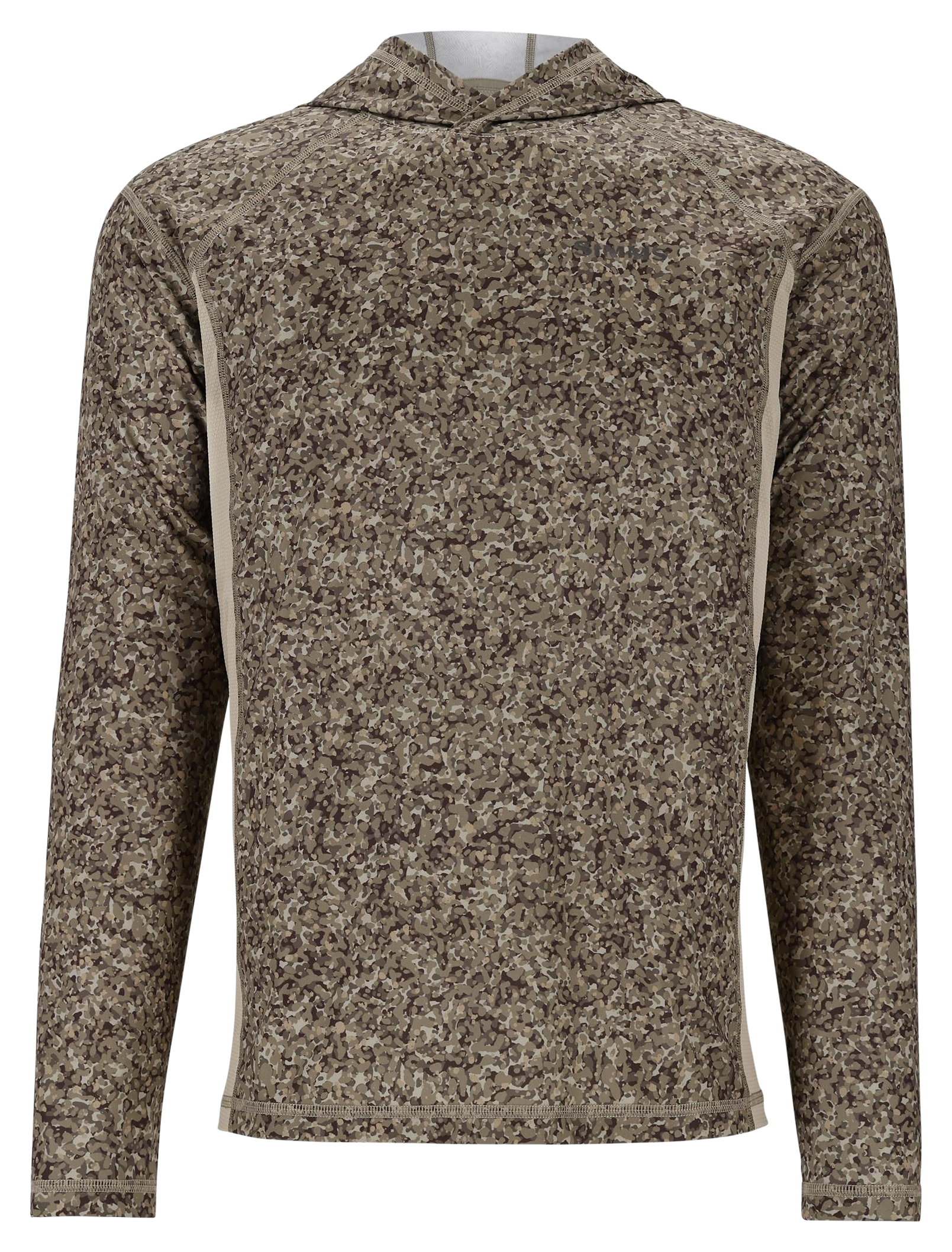 Image of Simms Challenger Solar Long-Sleeve Hoodie for Men - Pebble Stone - XXL