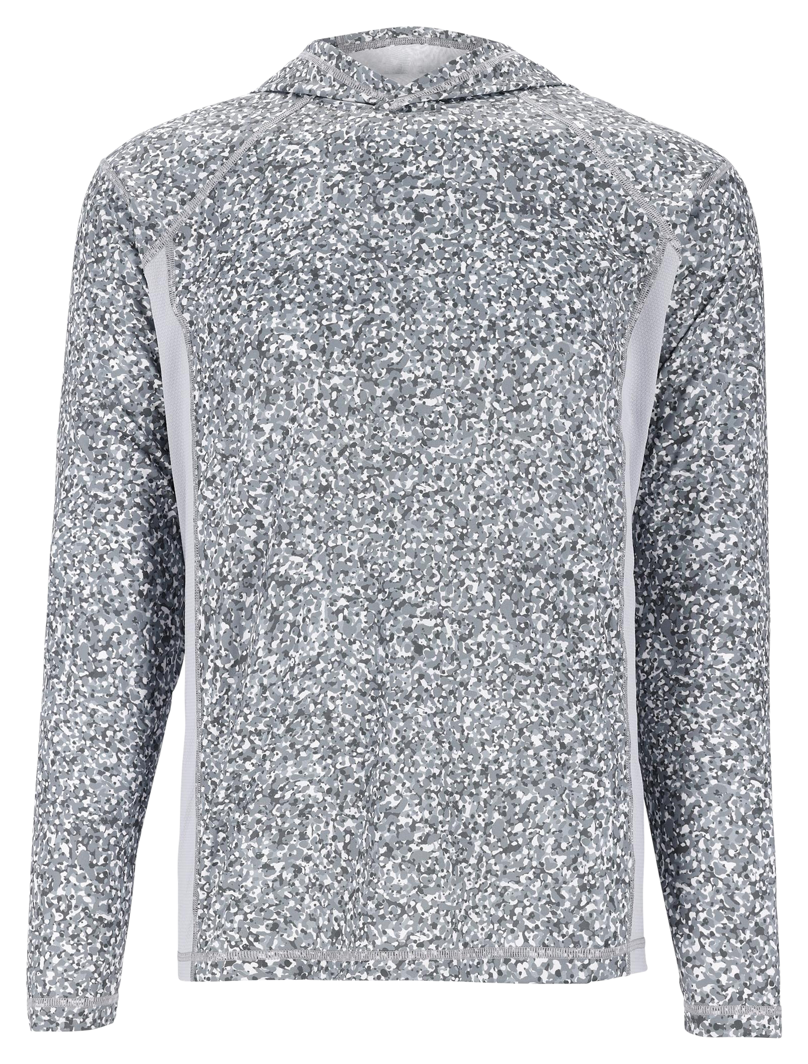 Image of Simms Challenger Solar Long-Sleeve Hoodie for Men - Pebble Steel - M