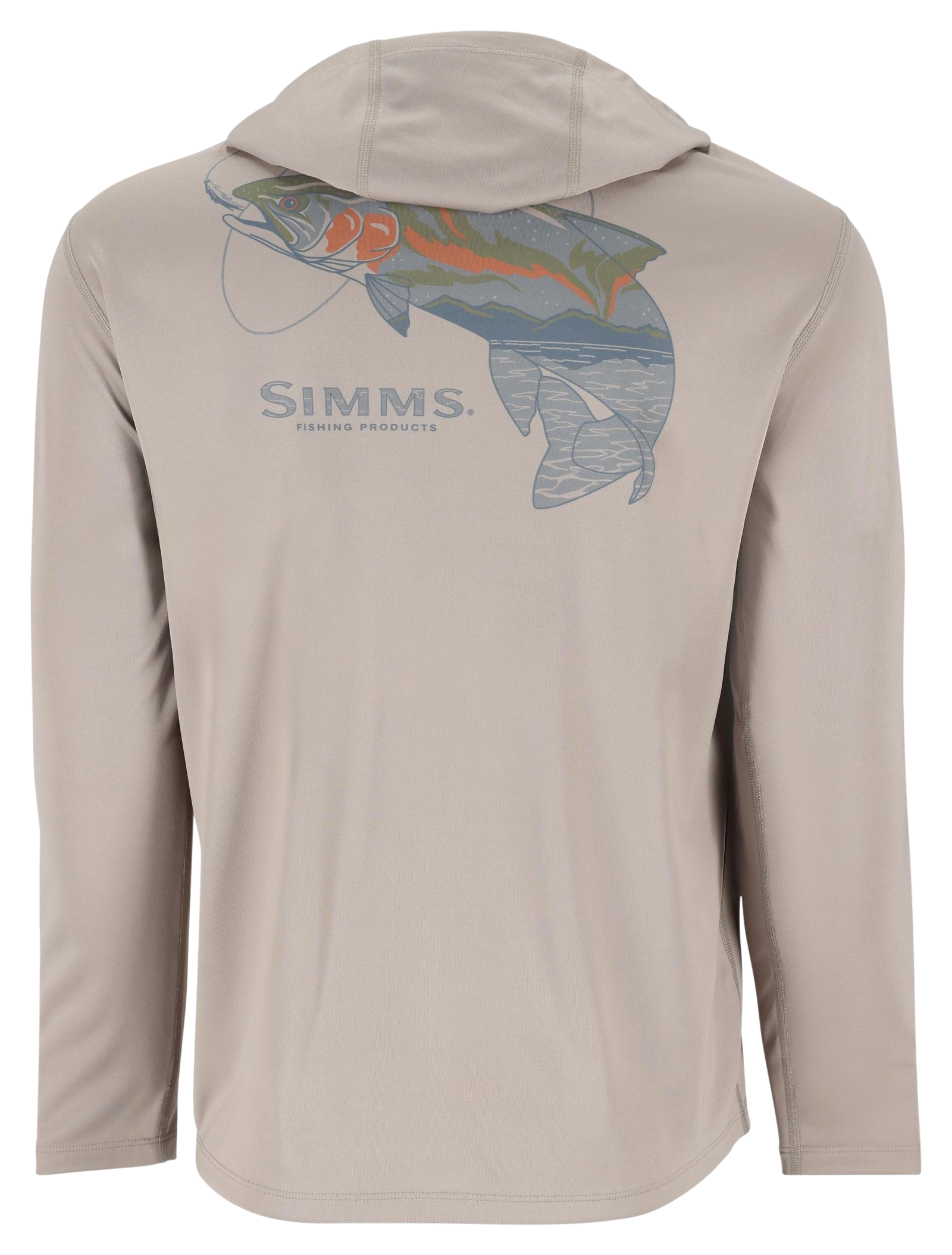 Image of Simms Artist Series Tech Trout Graphic Long-Sleeve Hoodie for Men - L
