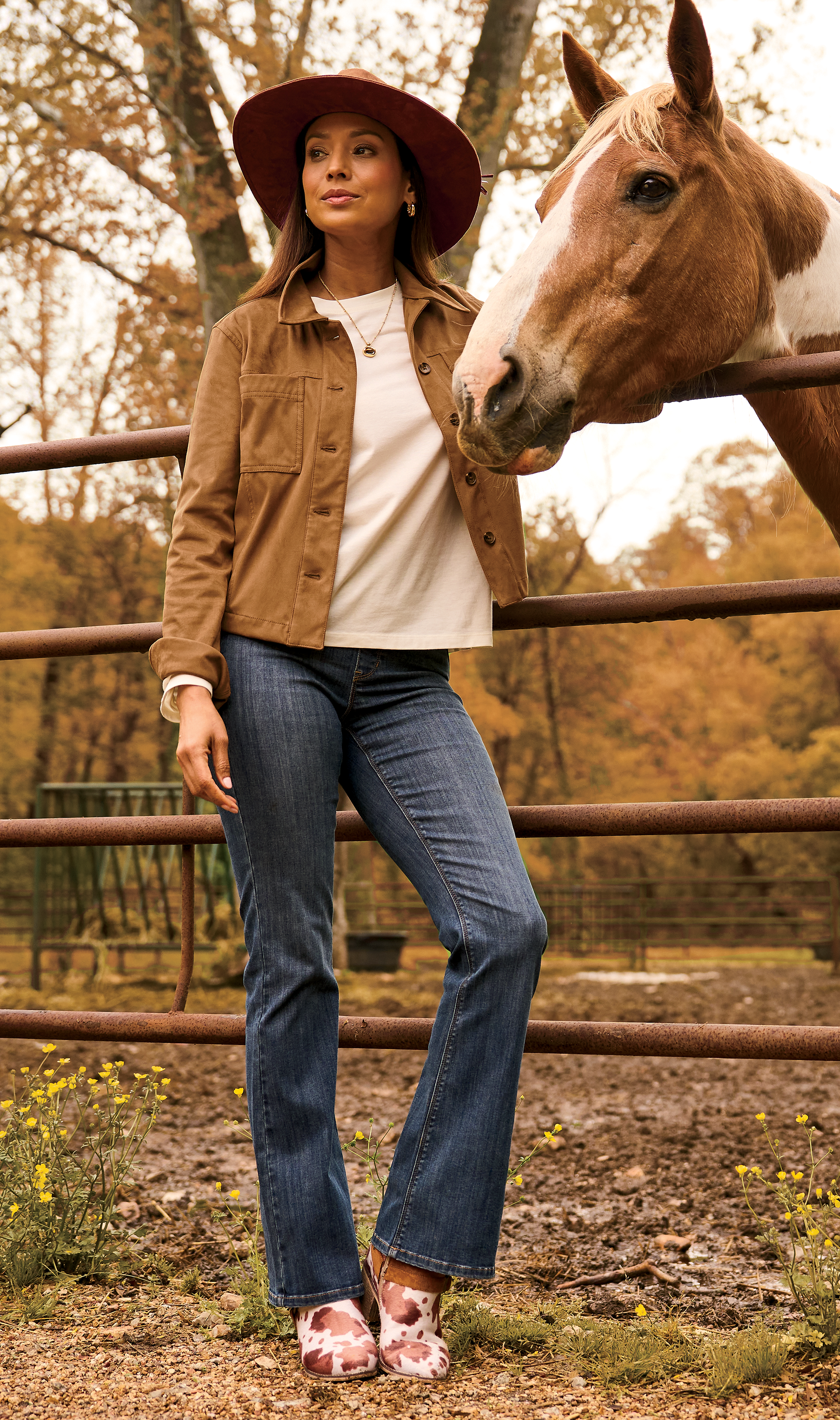 Image of Natural Reflections Lucy Pull On Flare Jeans - Light Wash - XXL