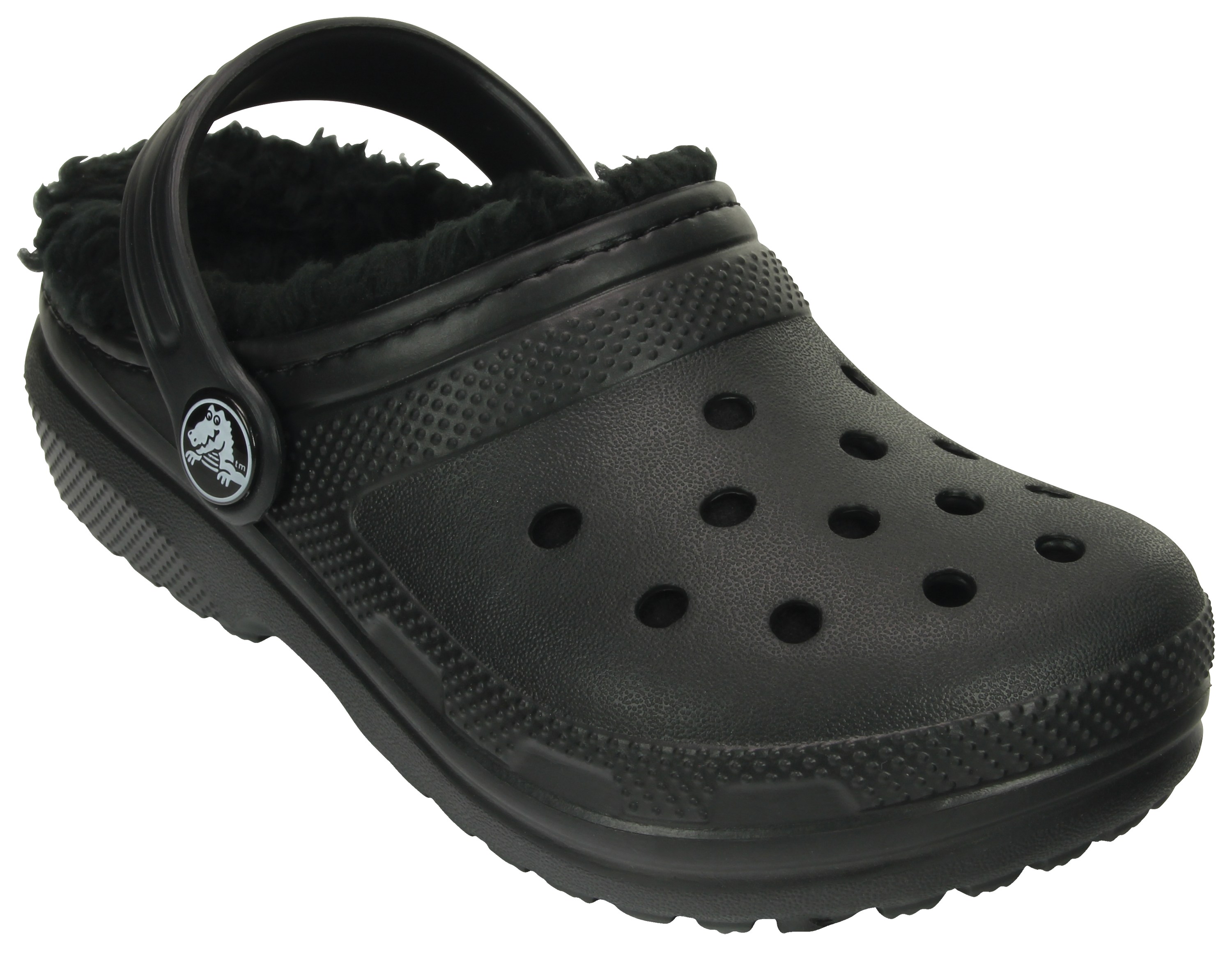 Image of Crocs Classic Lined Clogs for Kids - Black - 11 Kids