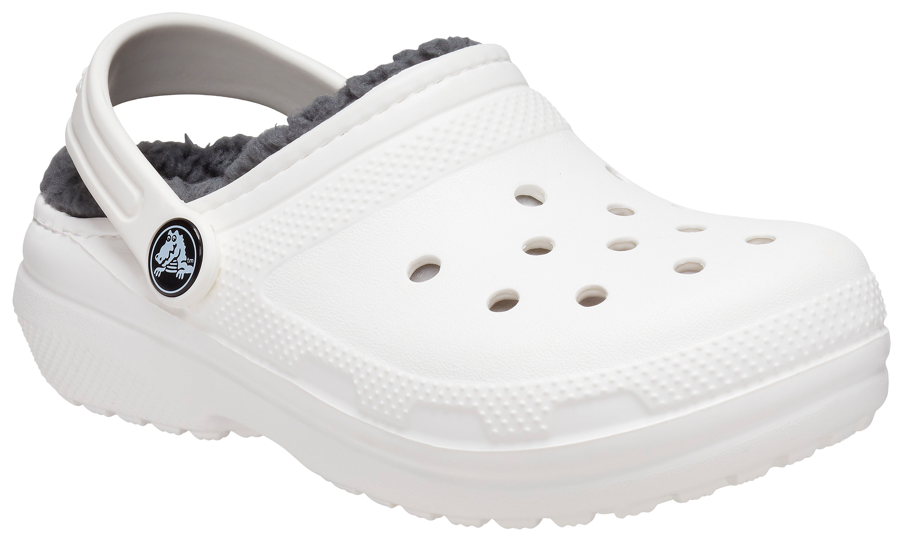 Image of Crocs Classic Lined Clogs for Kids - White