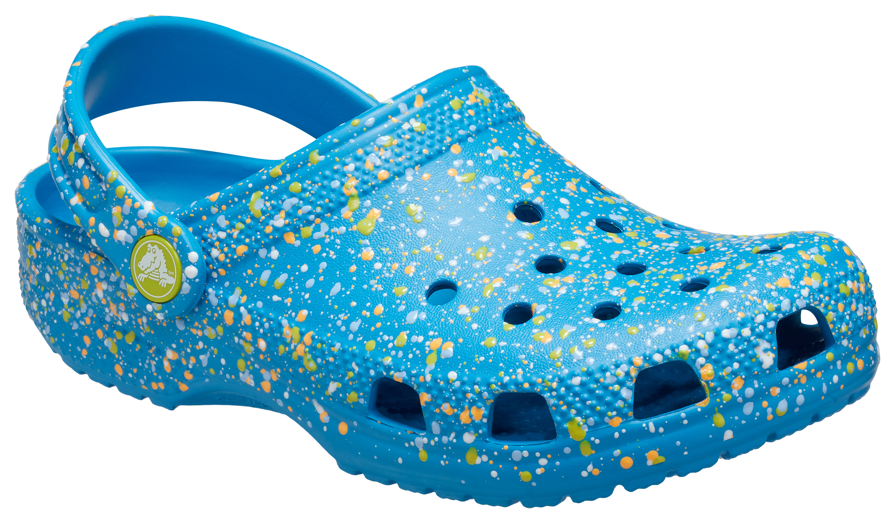 Image of Crocs Splatter Paint Clogs for Kids - Blue