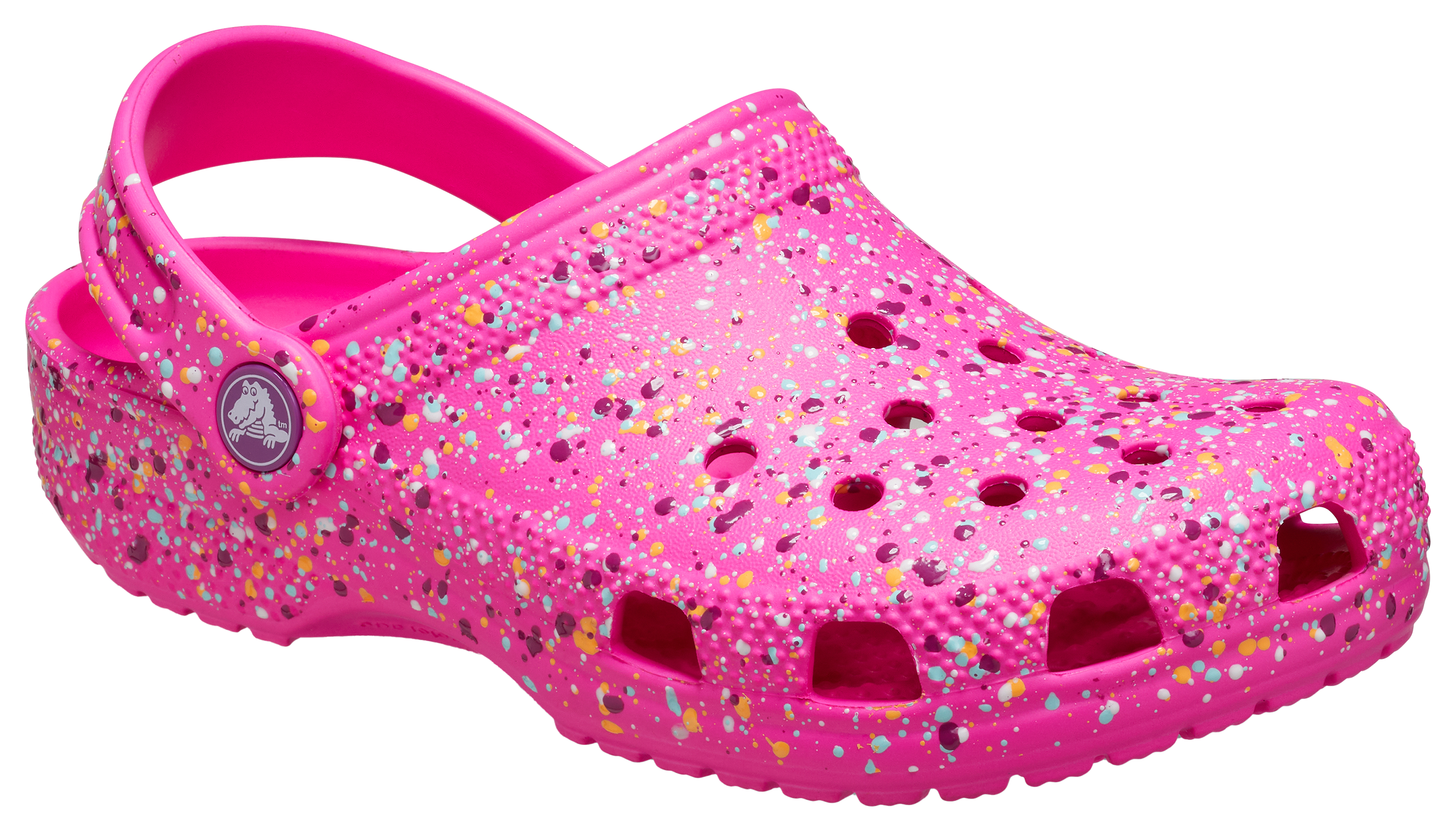 Image of Crocs Splatter Paint Clogs for Kids - Pink