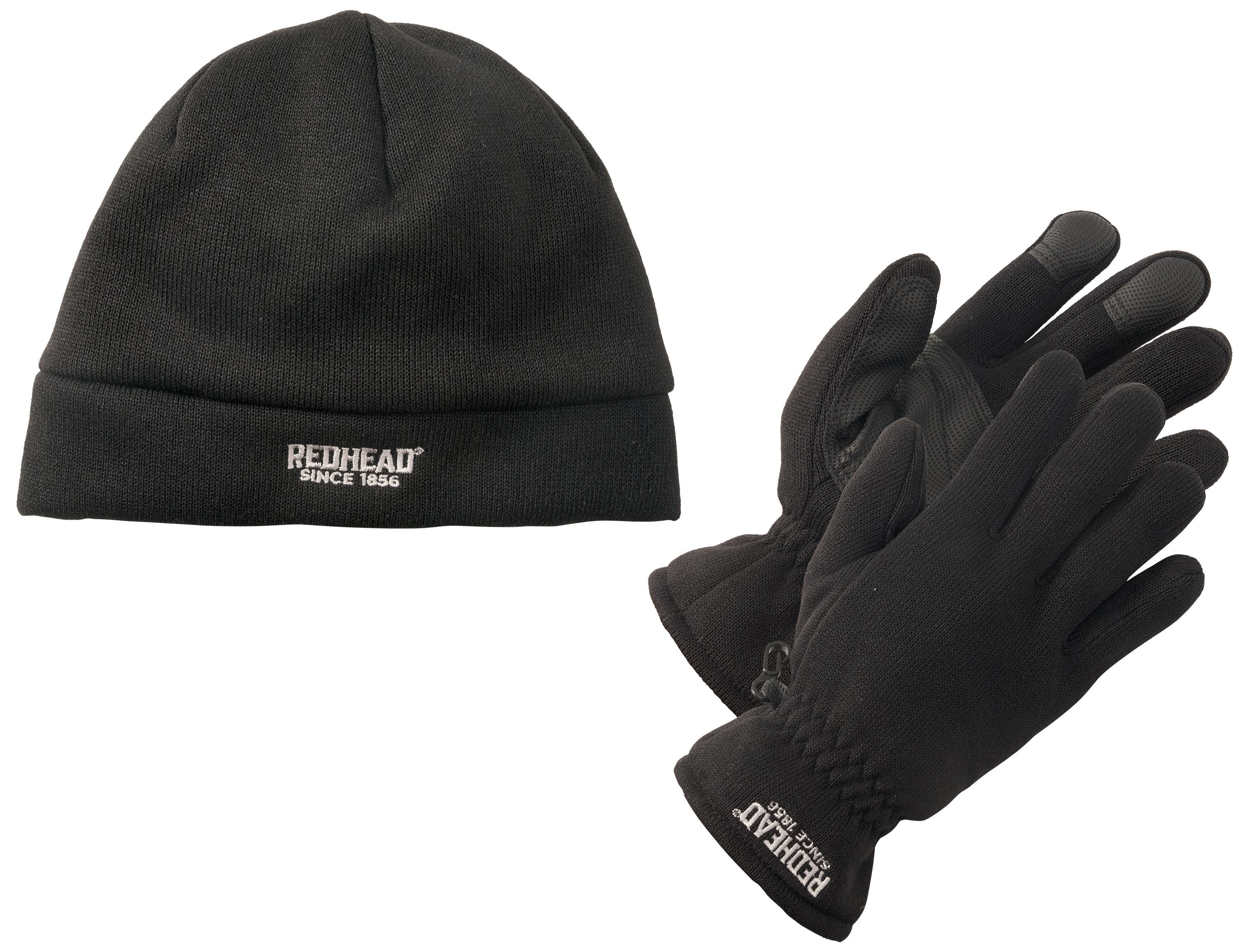 Image of RedHead Knit Beanie and Gloves Set for Men - Black - XL