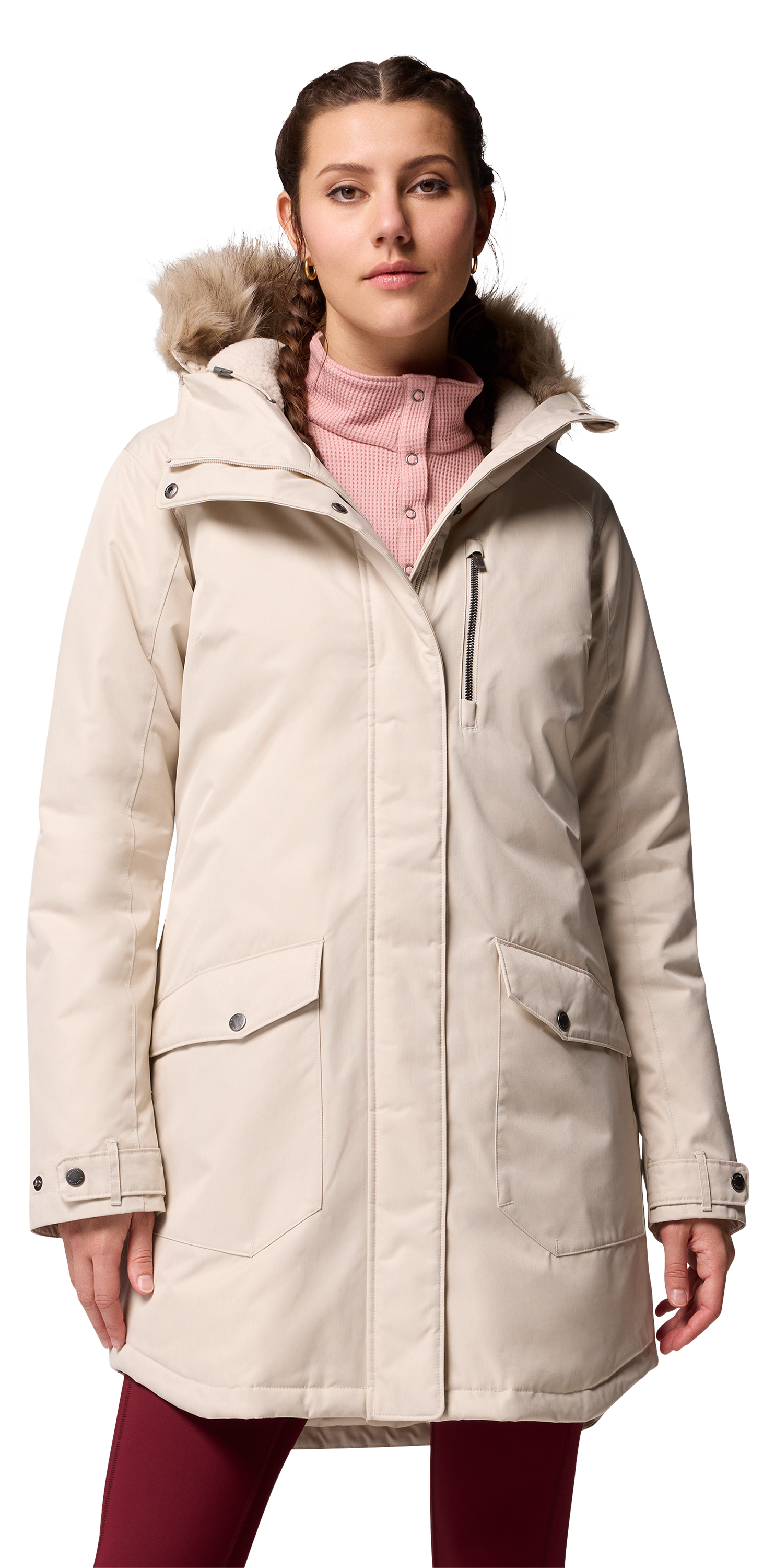 Image of Columbia Suttle Mountain Insulated Long Jacket for Ladies - Dark Stone - XL