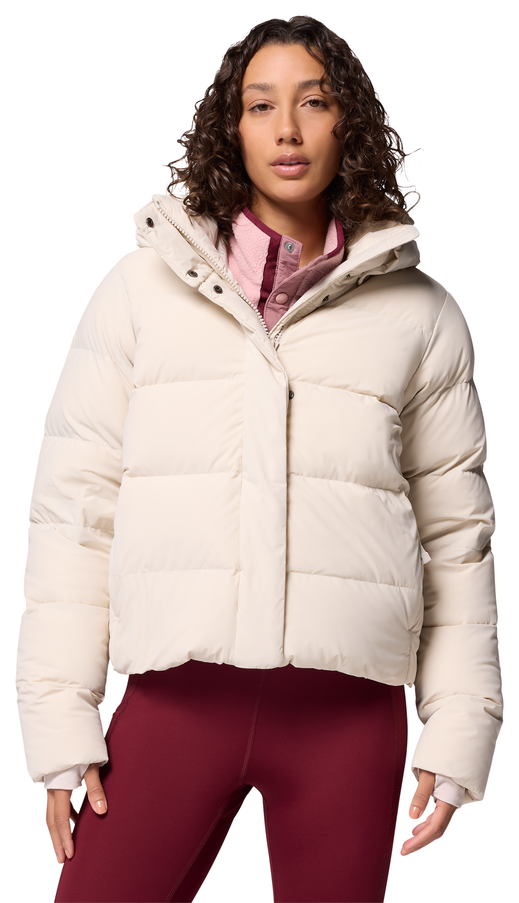 Image of Columbia Amaze Puff Hooded Jacket for Ladies - Dark Stone - L