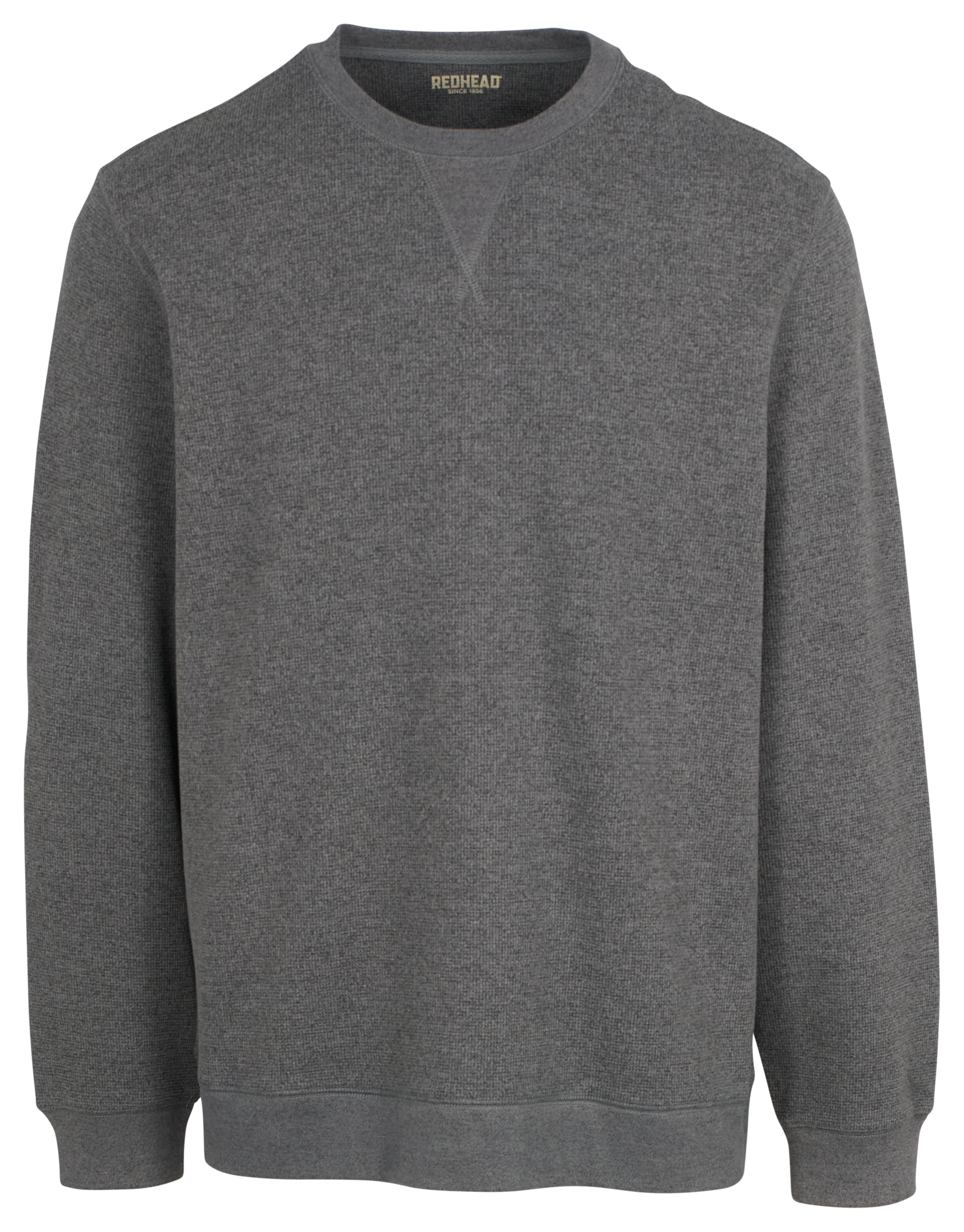 Image of RedHead Waffle Long-Sleeve Crew-Neck Pullover for Men - Dark Gray