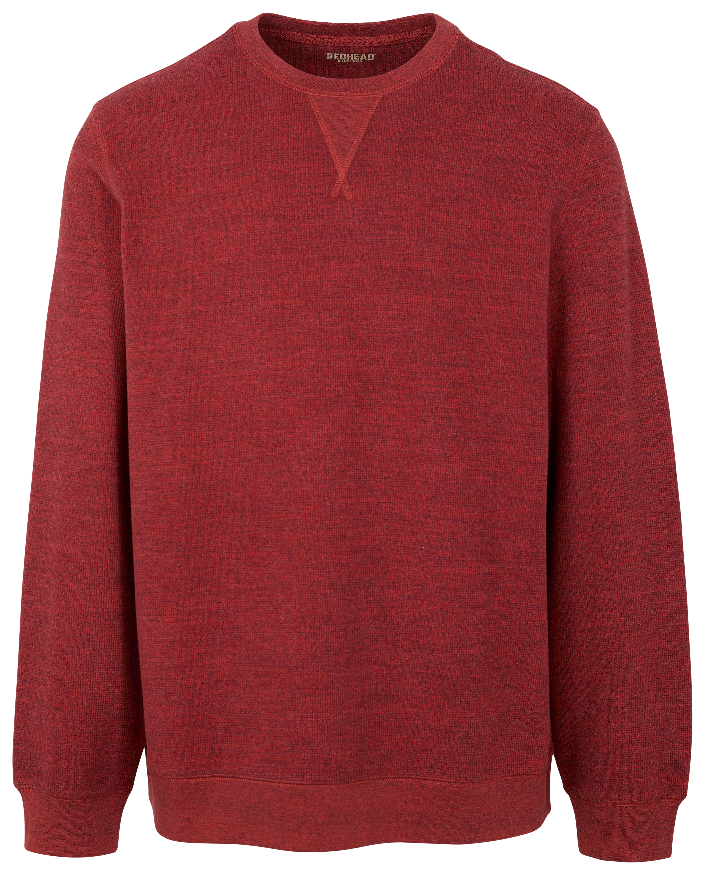 Image of RedHead Waffle Long-Sleeve Crew-Neck Pullover for Men - Paprika
