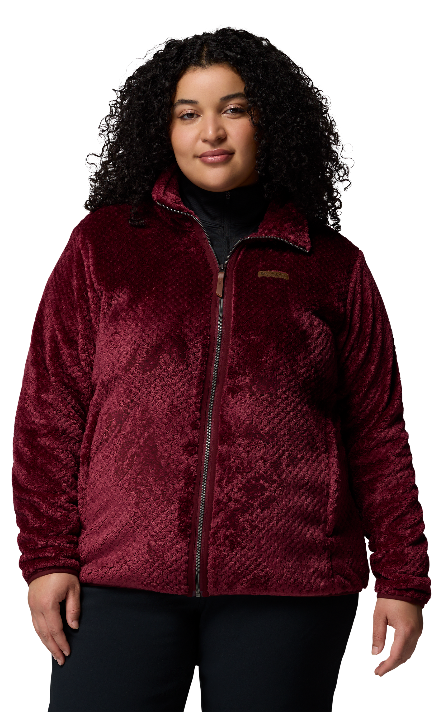 Image of Columbia Fire Side II Sherpa Full-Zip Jacket for Ladies - Rich Wine - 3X