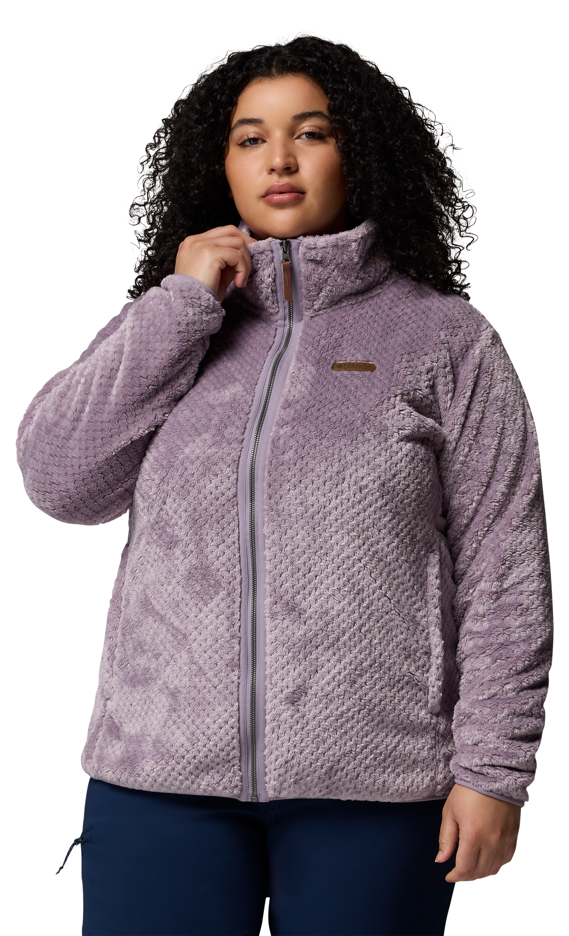Image of Columbia Fire Side II Sherpa Full-Zip Jacket for Ladies - Shale Purple - 3X