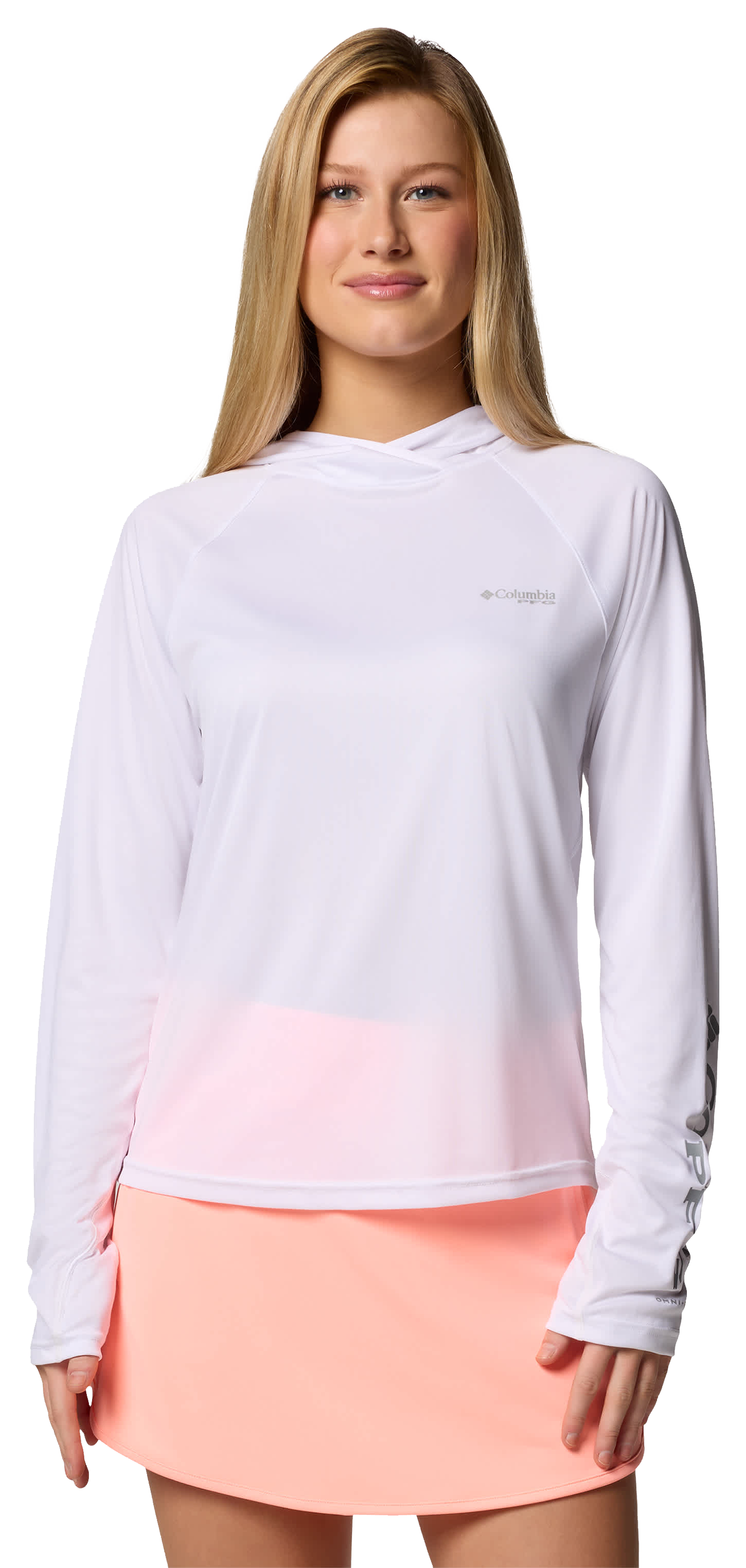 Image of Columbia Tidal Tee II Long-Sleeve Hoodie for Ladies - White - M