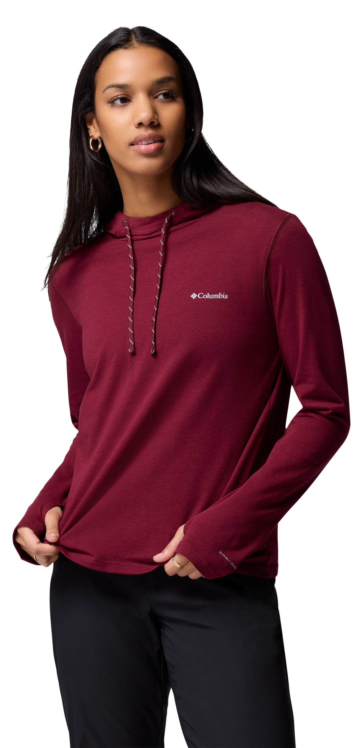 Image of Columbia Sun Trek Hoodie II for Ladies - Rich Wine - M