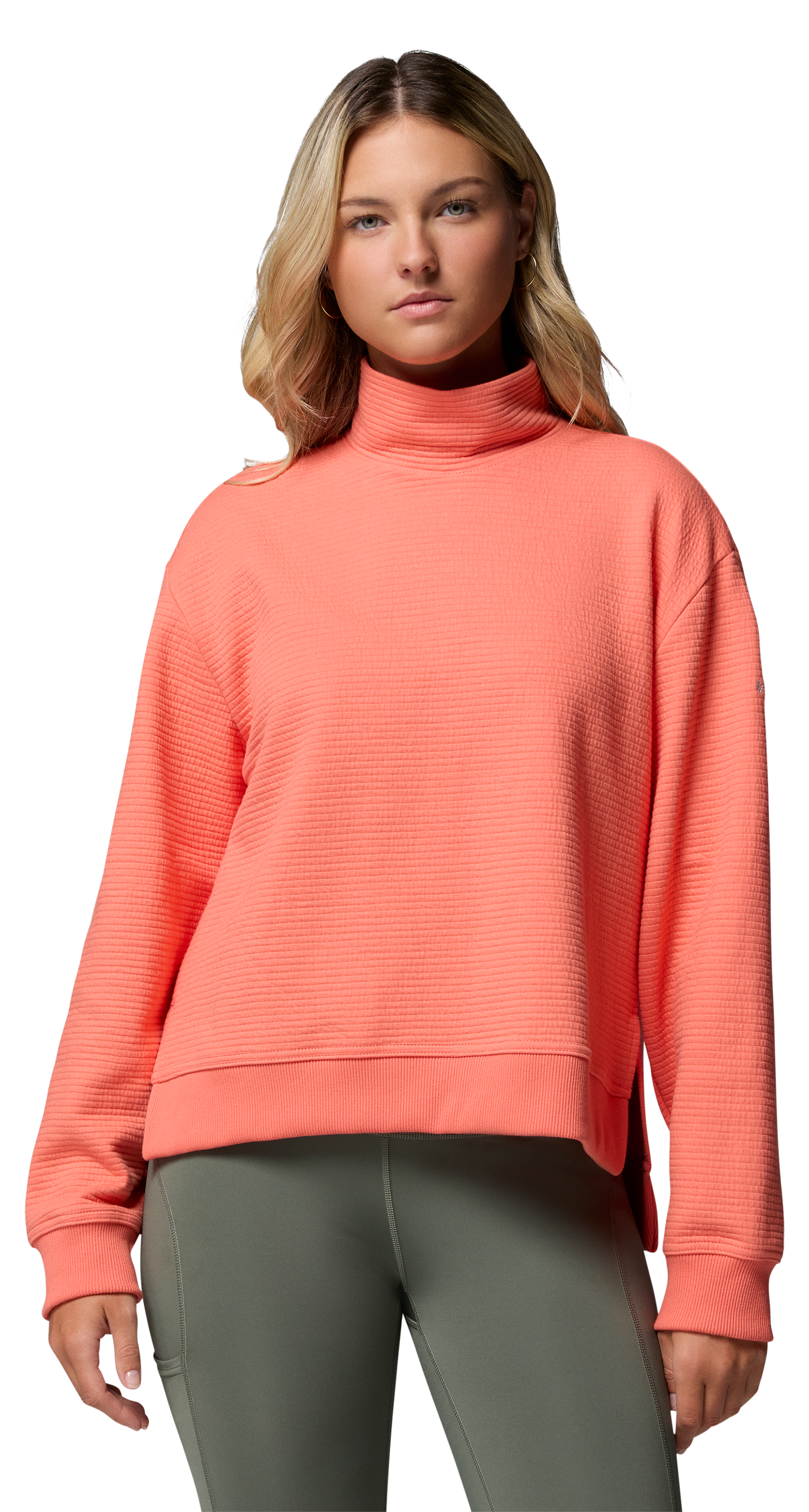 Image of Columbia PFG Open Water Mock-Neck Long-Sleeve Shirt - Melonade