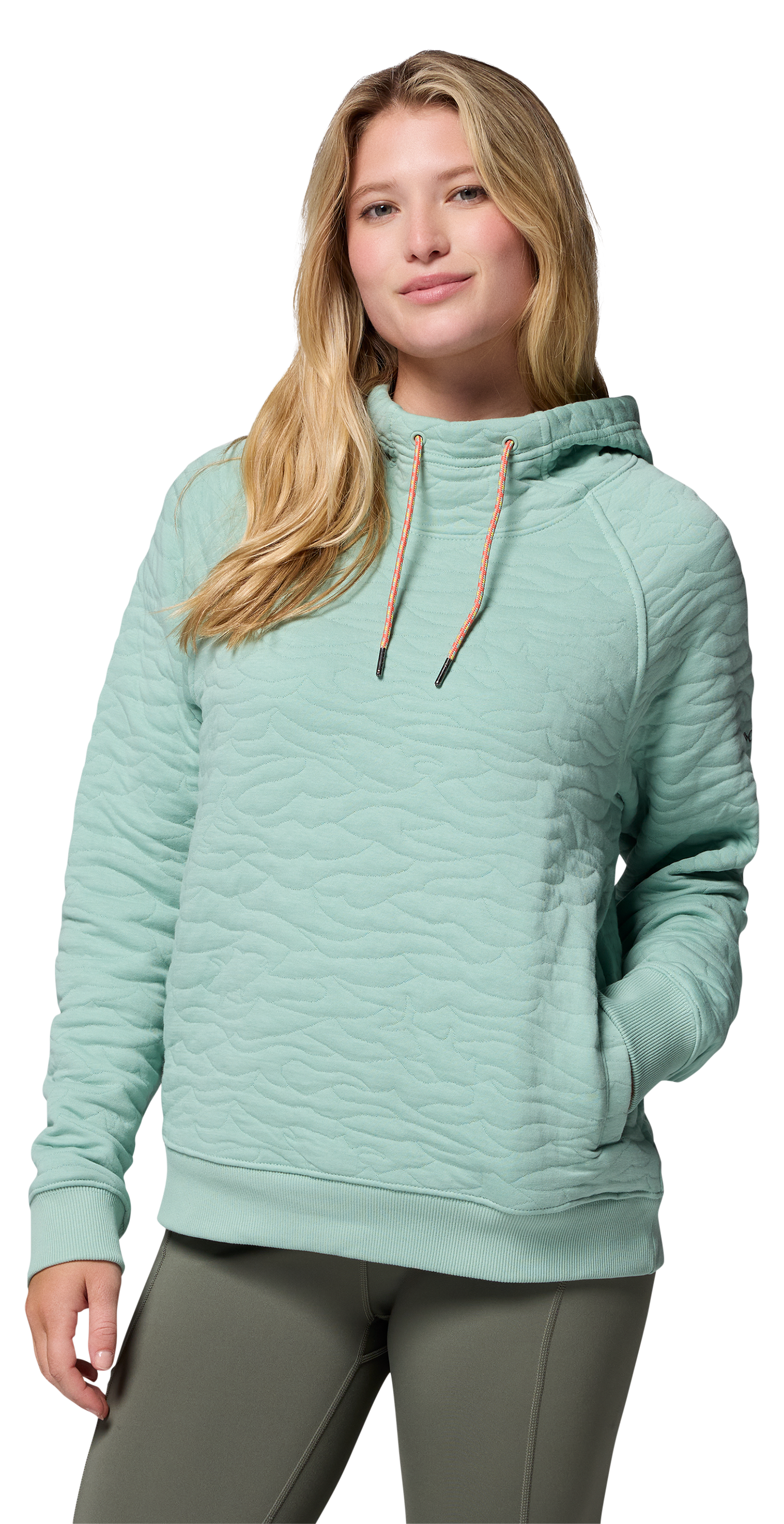Image of Columbia PFG Open Water Quilted Hoodie - Misty Jade