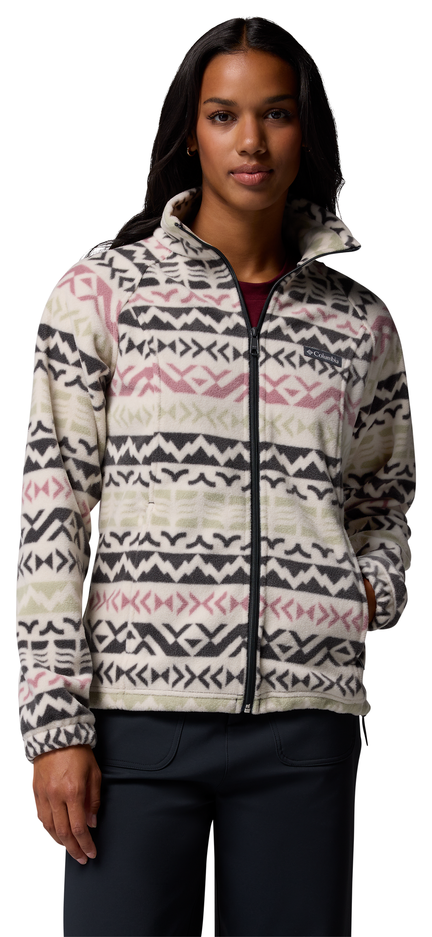 Image of Columbia Benton Springs Printed Full-Zip Jacket for Ladies - Shark Rose City - M