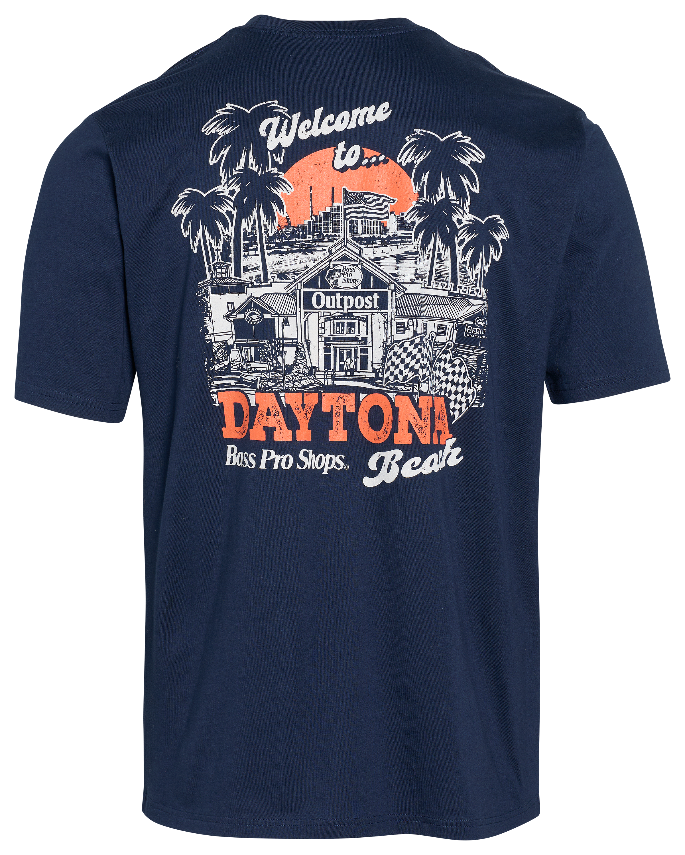 Image of Bass Pro Shops Welcome To Daytona Beach Short-Sleeve T-Shirt - Navy