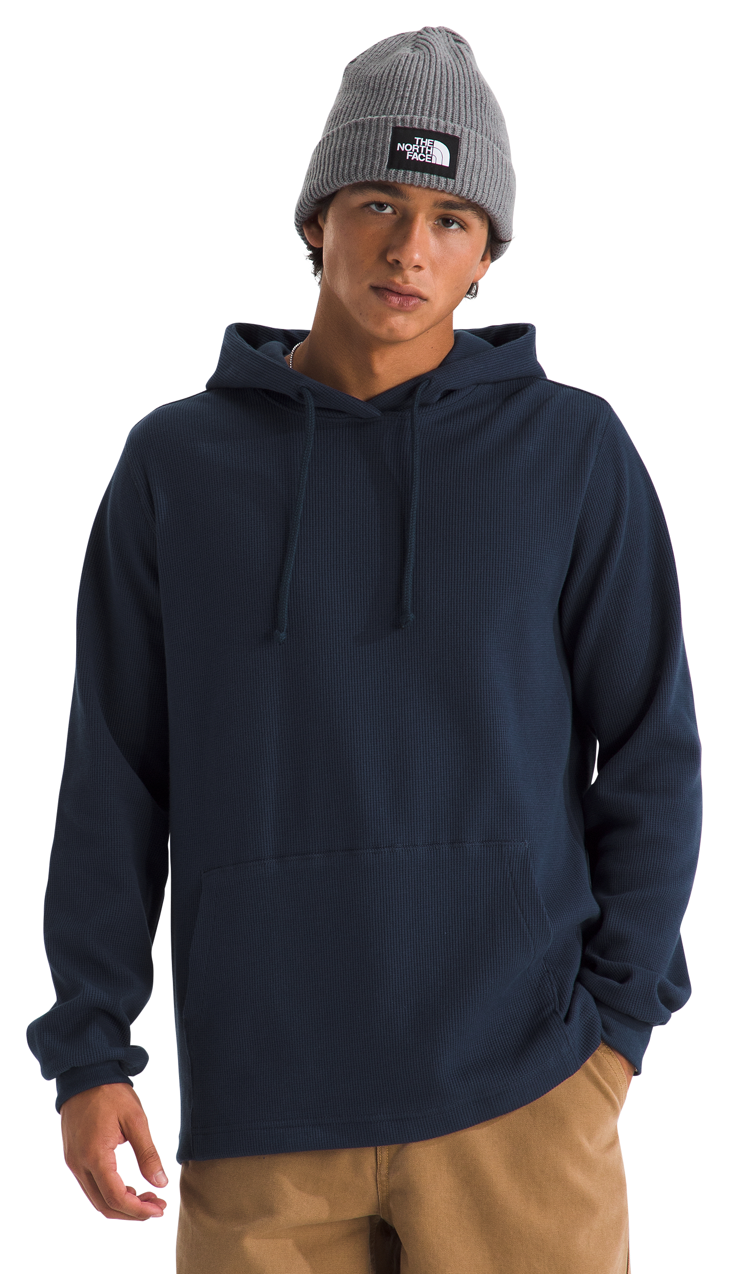 Image of The North Face Waffle Hoodie - Summit Navy - L