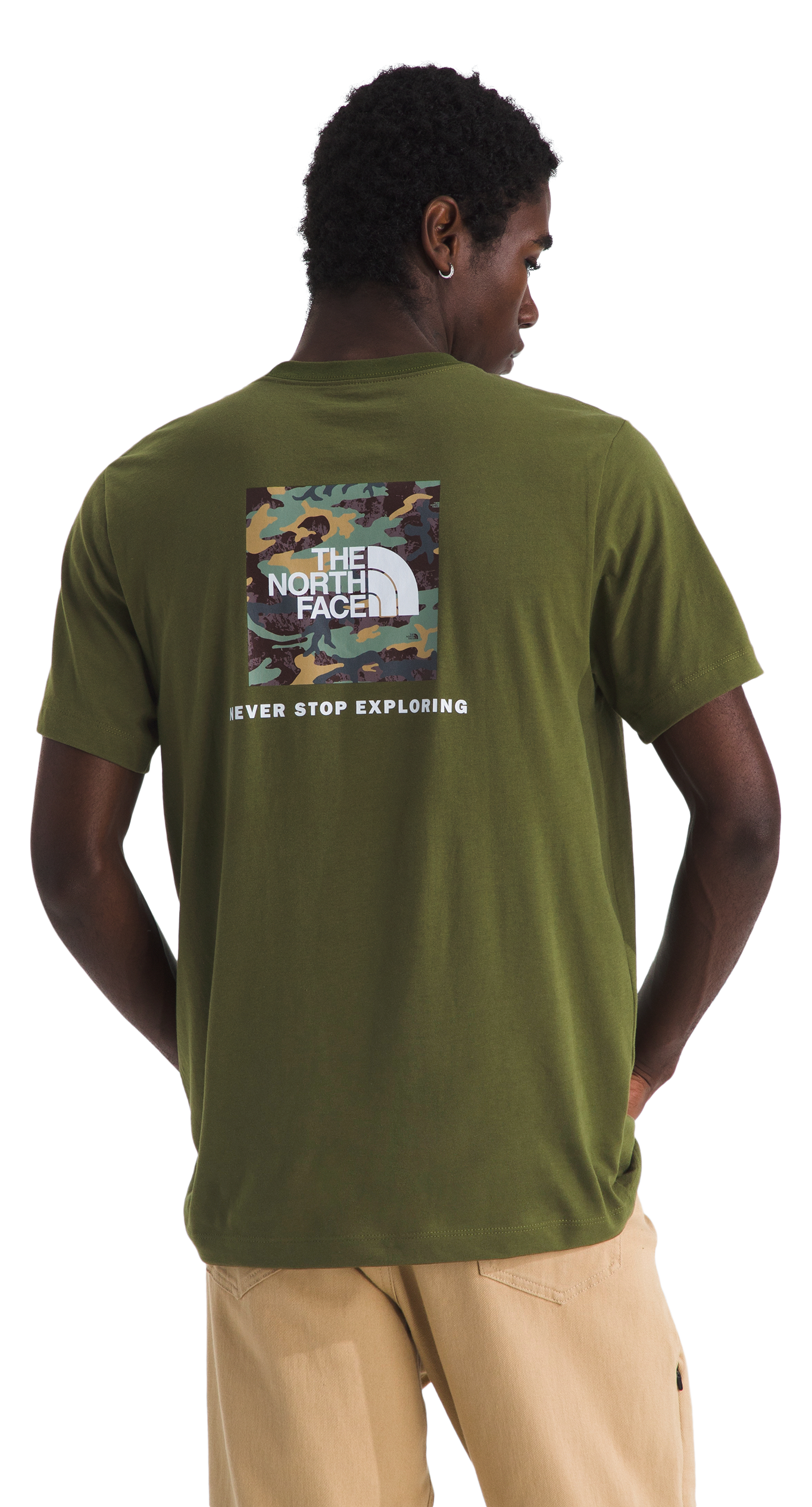Image of The North Face Evolution Box Camo Fill Short-Sleeve T-Shirt - Woodland Green