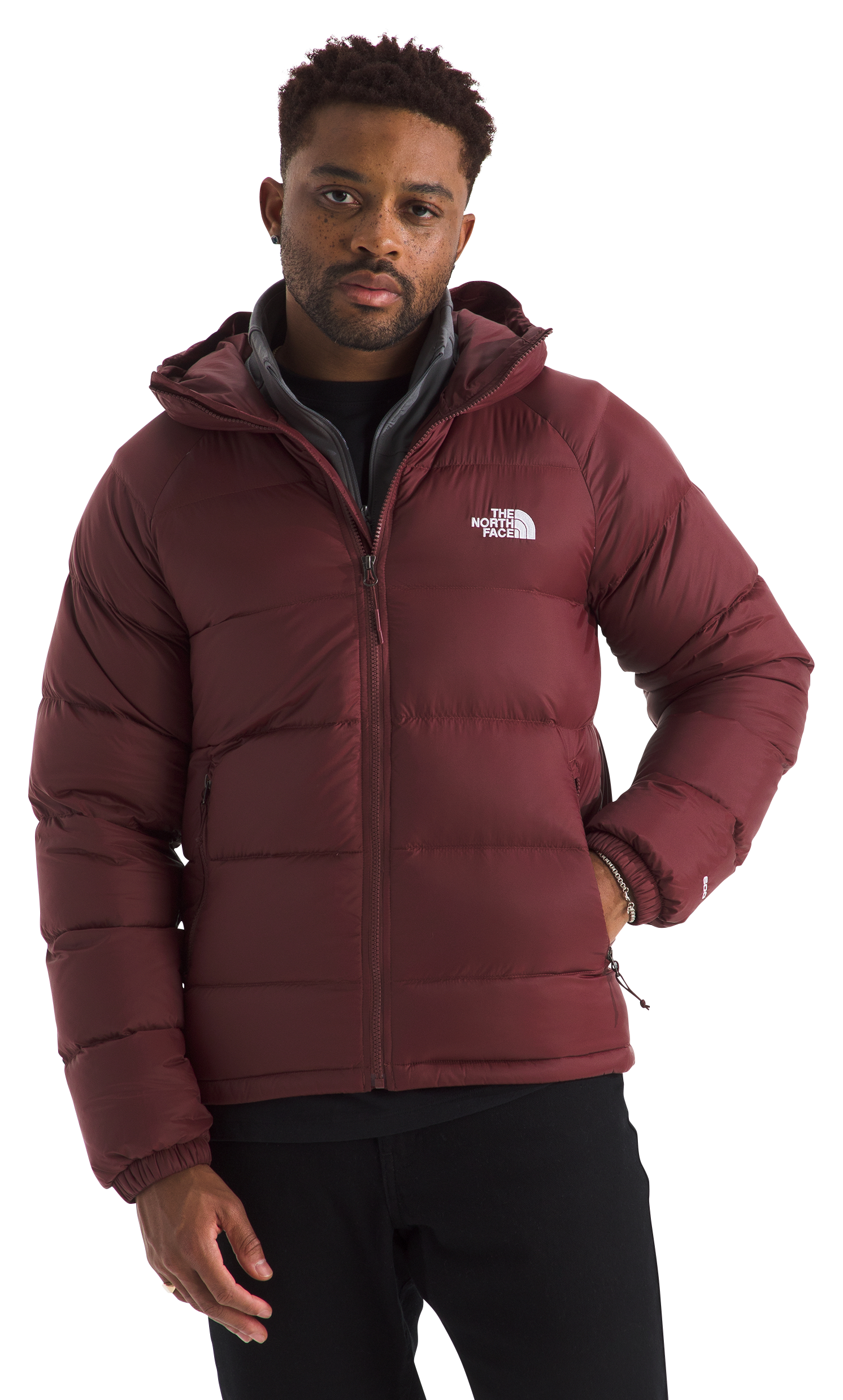 Image of The North Face Hydrenalite Down Full-Zip Long-Sleeve Hoodie - Sumac - S