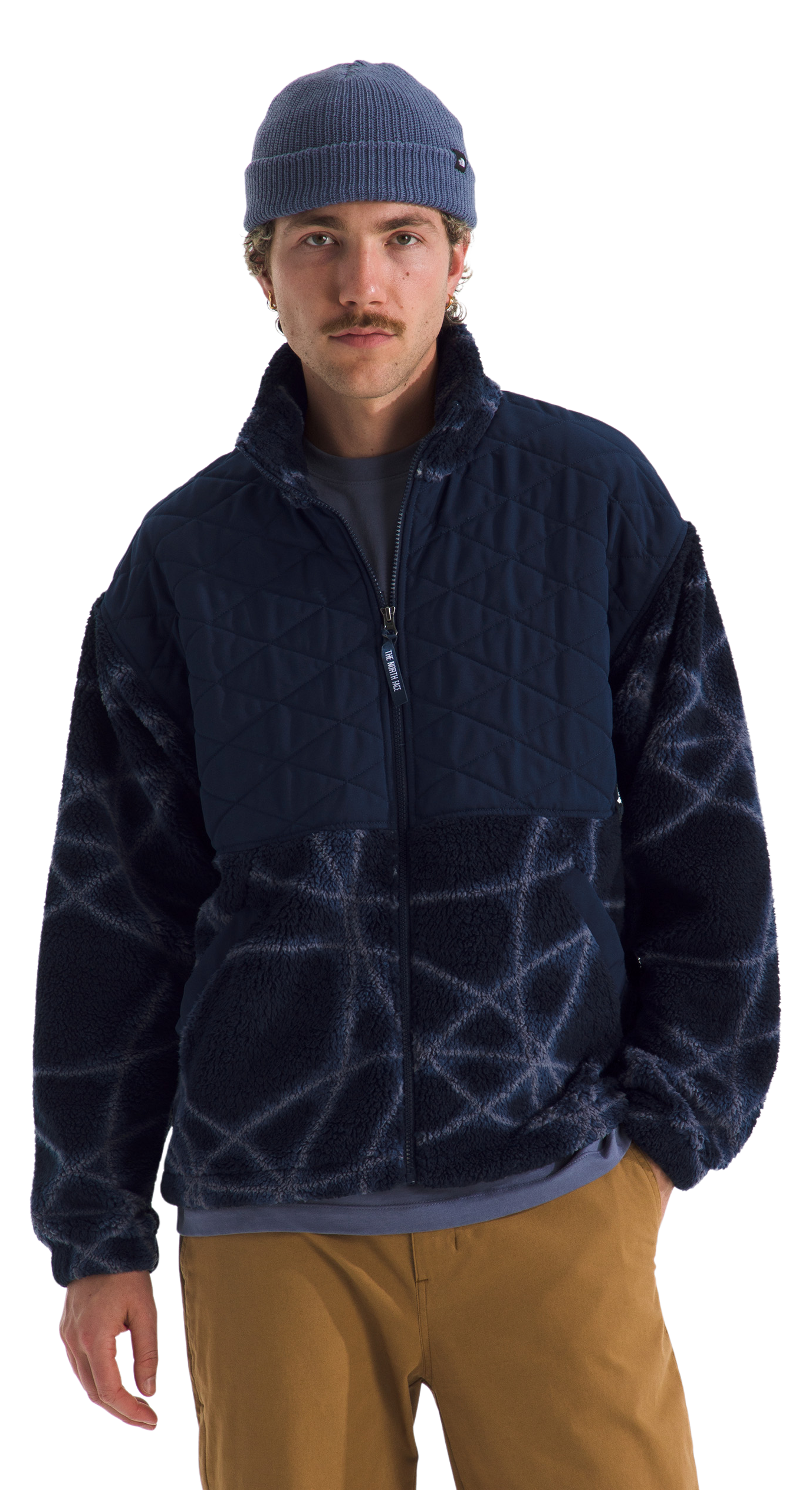 Image of The North Face Cabin Fleece Printed Full-Zip Jacket - Summit Navy - M