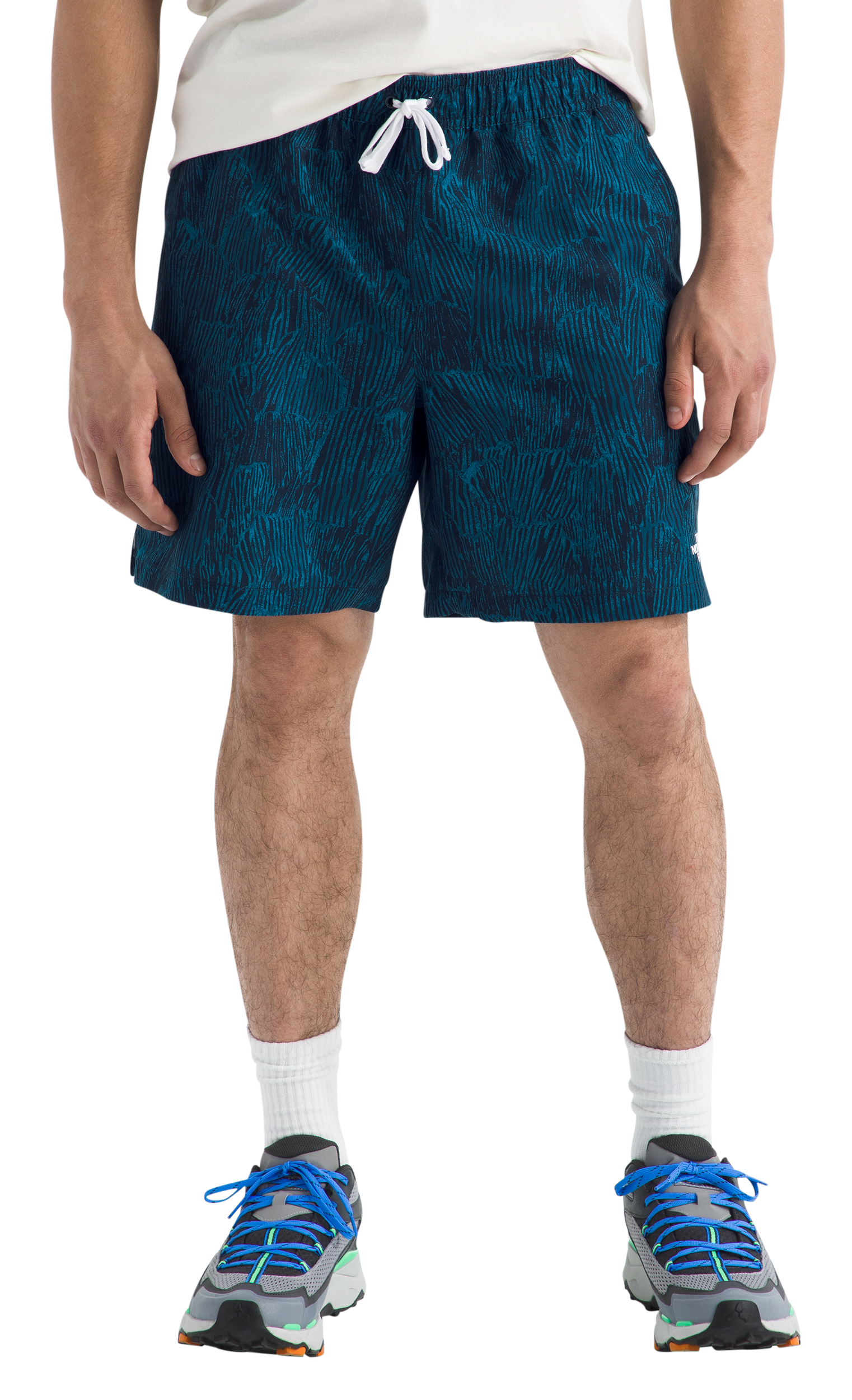 Image of The North Face Printed Action 2.0 Shorts - Summit Navy
