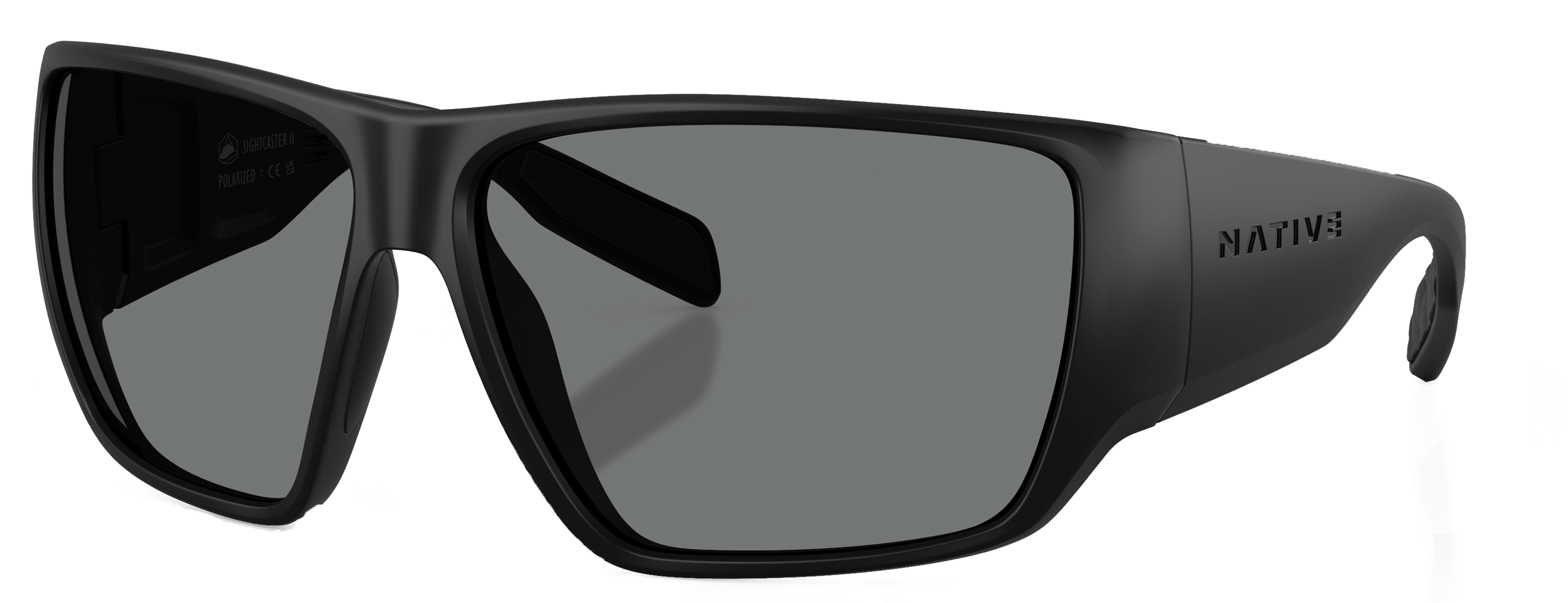 Native Eyewear Sightcaster II XD9047 Polarized Sunglasses - Matte Black/Gray - Large