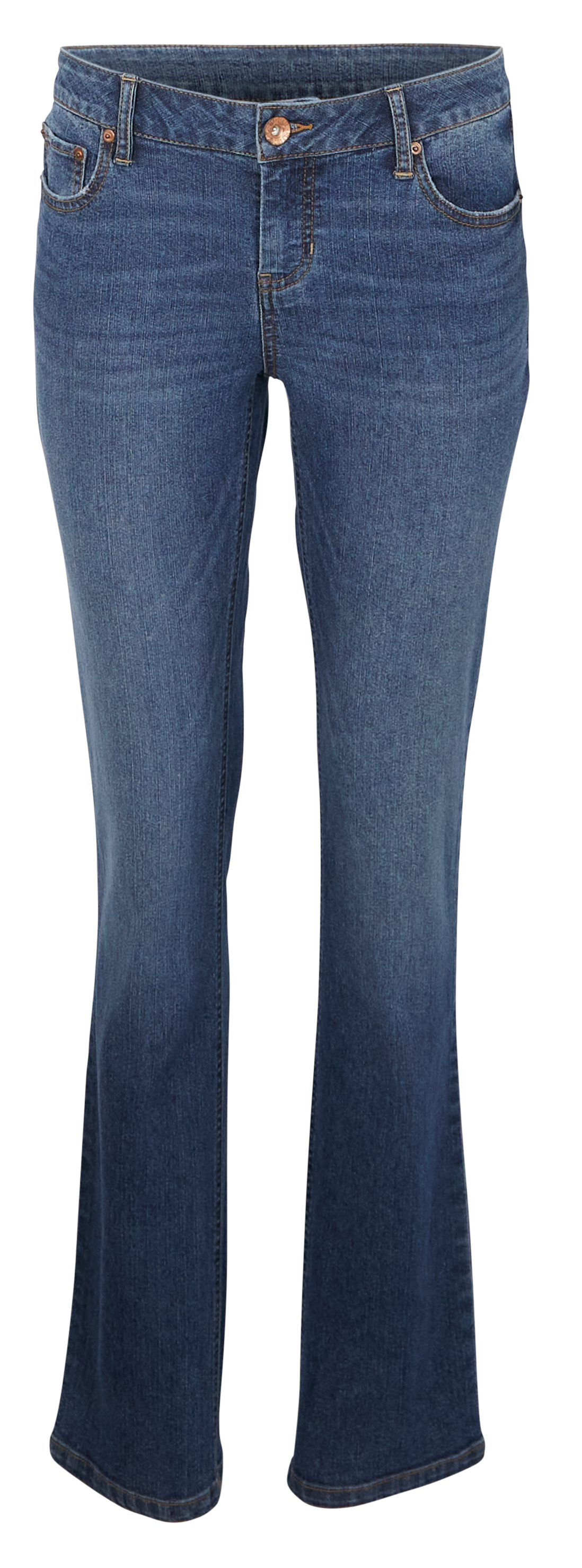 Image of Natural Reflections Classic Fit 5-Pocket Straight Leg Jeans - Medium Wash