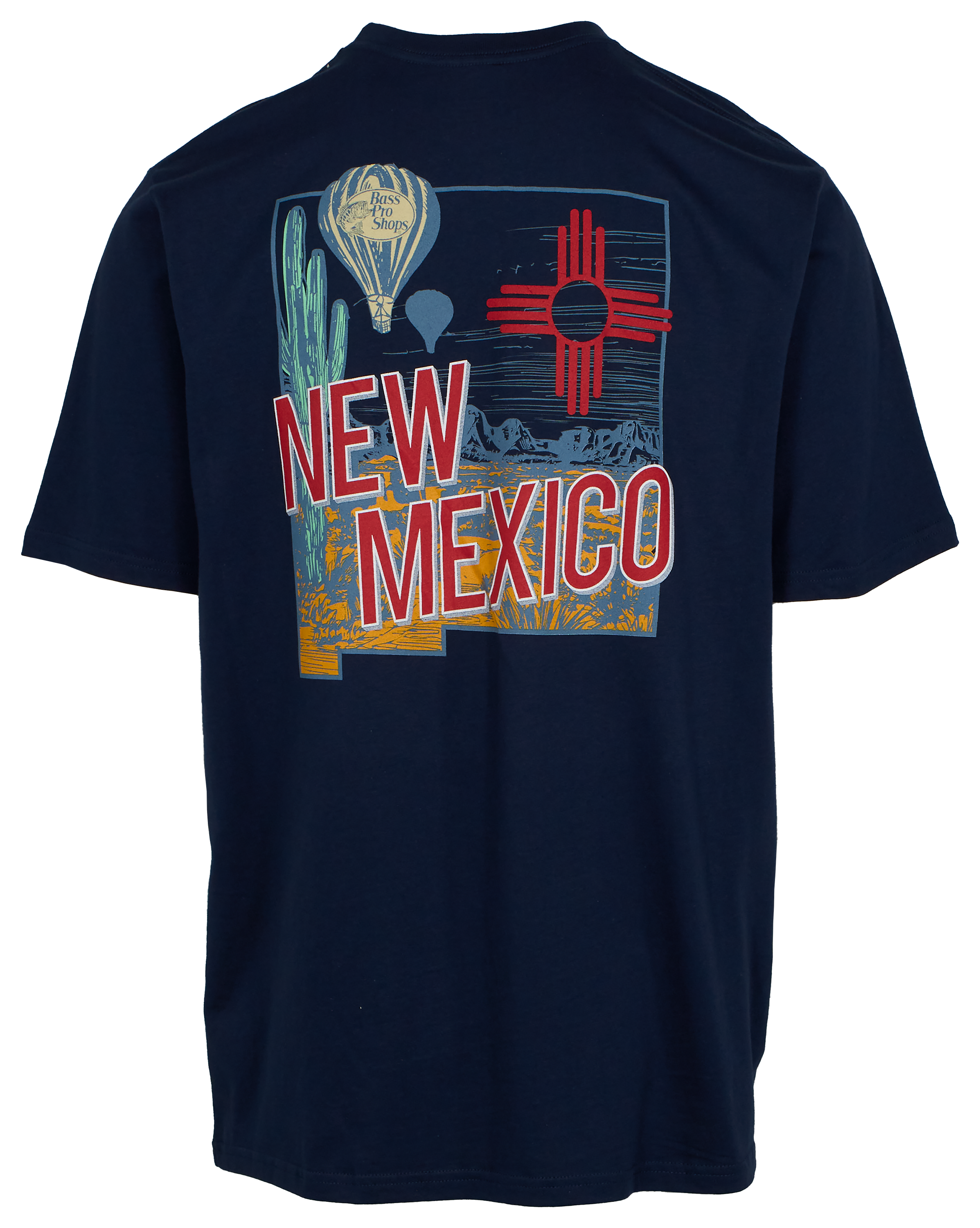 Image of Bass Pro Shops New Mexico Hot Air Short-Sleeve T-Shirt for Men - Navy