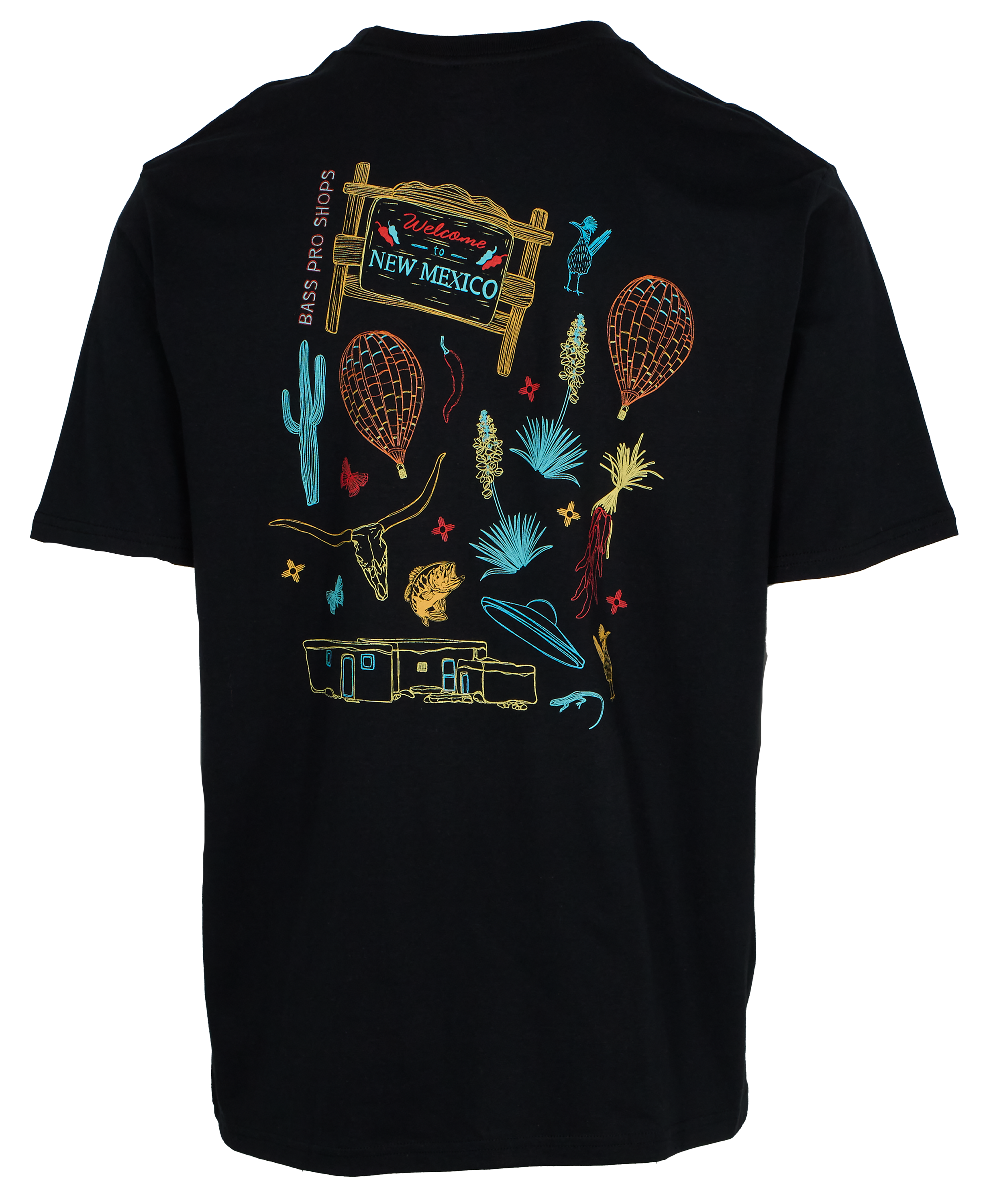 Image of Bass Pro Shops New Mexico Collage Short-Sleeve T-Shirt for Men - Black - 3XL