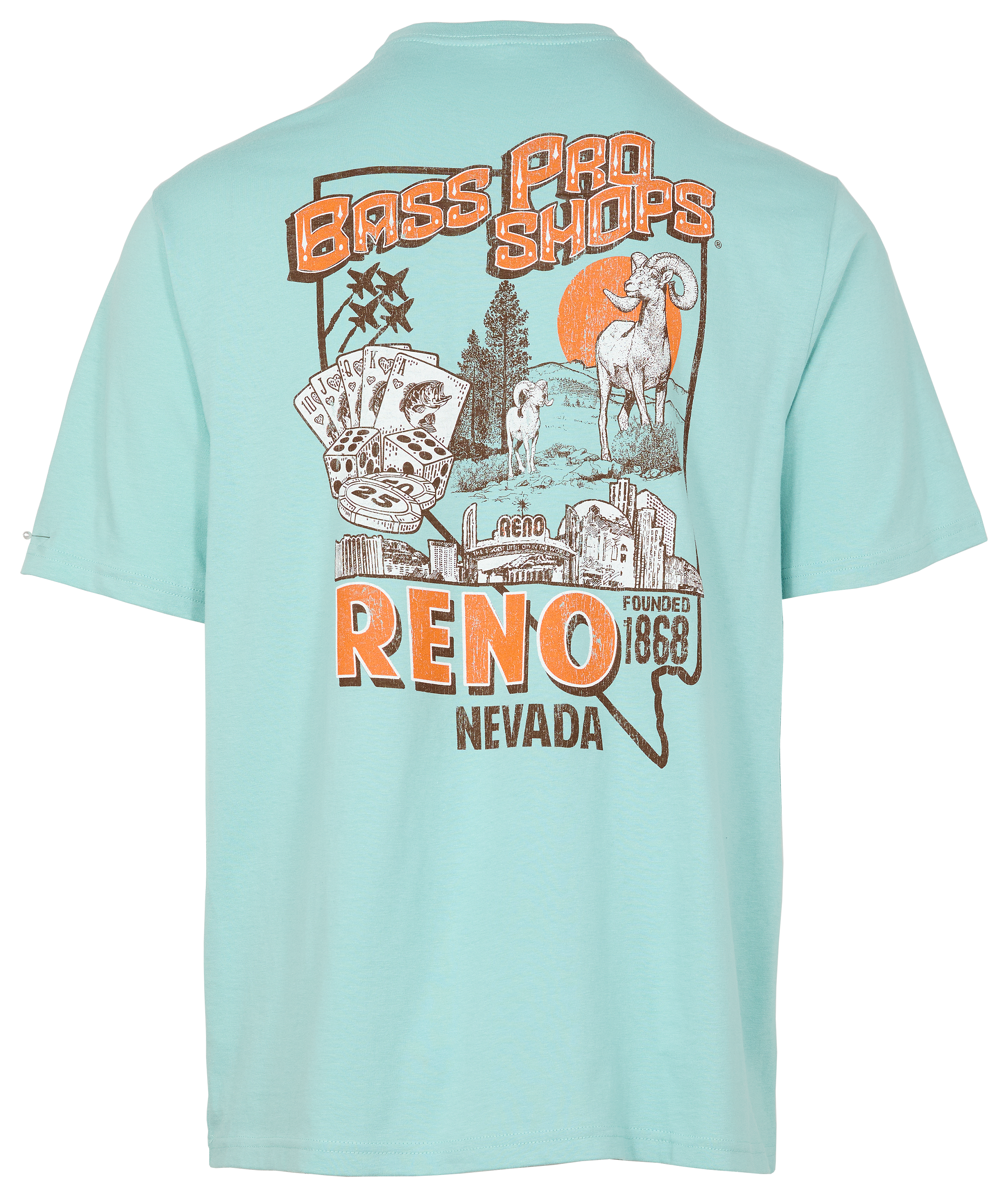 Image of Bass Pro Shops Reno Casino Short-Sleeve T-Shirt for Men - Aquifer